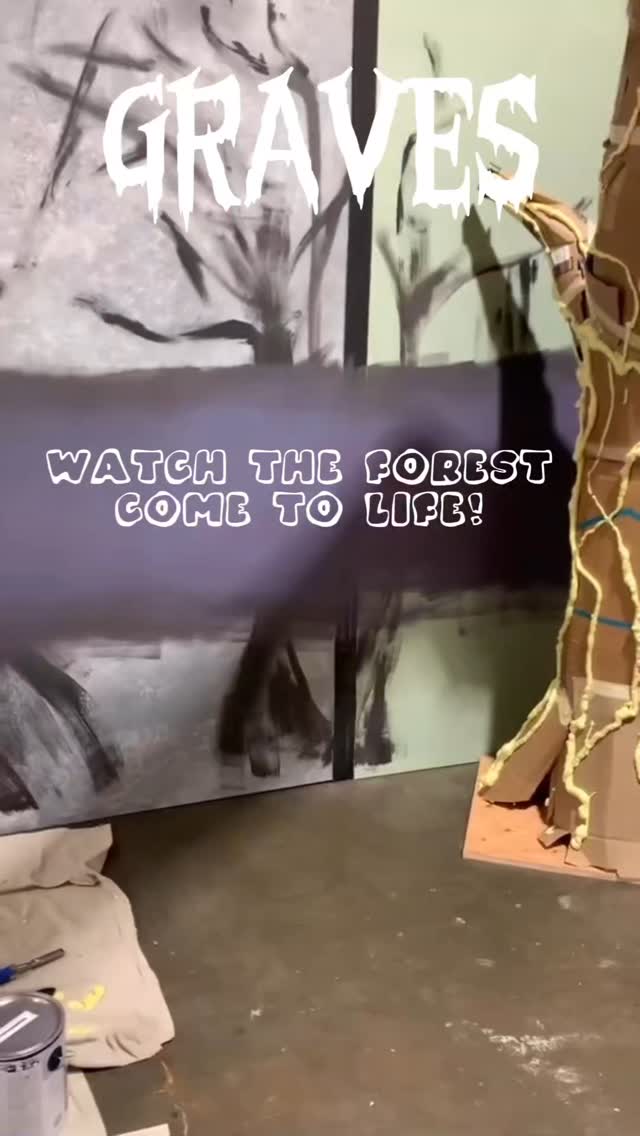 Check out a sneak peek of the INCREDIBLE work our painter Rae Davis ( @janlrae @anarraeofart ) is doing on this spooky graveyard forest. Come to the show this weekend to see it all come together into some serious magic!
"Graves" runs 10/25-11/03. All shows are 7:30PM at @adxportland 👻
Snag your tickets now!
•
•
•
#portlandtheatre #halloweenevent #spookyshow #newworks