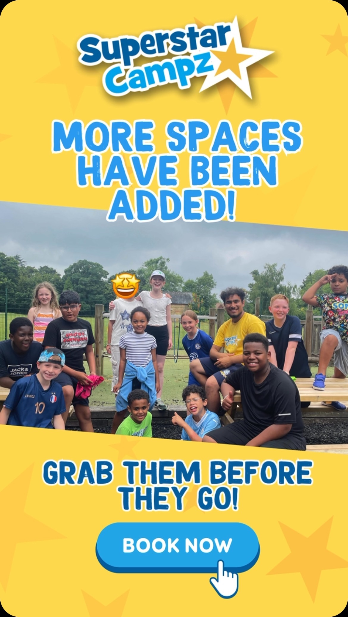 WE HAVE MADE MORE ROOM 😍
Due to popular demand, we have increased our camp capacity to 60 children per day.
Some days will only have 2-3 spaces left already!
📲 Let’s goo! Link in our bio