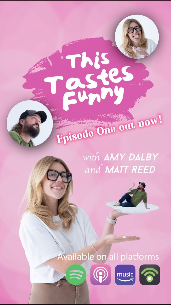 Get ready for a deliciously hilarious ride with ‘This Tastes Funny,’ the ultimate fusion of food and comedy! Hosted by the dynamic Amy Dallby, Gordon Ramsay’s Future Food Stars finalist and the culinary genius behind Norton’s renowned BLONDIES Bakery, and the side-splitting standup legend Matt Reed from the North East, this show is a feast for both the stomach and the funny bone.
Every episode of ‘This Tastes Funny’ serves up a delectable mix of mouthwatering recipes, kitchen tips, and uproarious comedy. Amy brings her culinary expertise and passion to the table, sharing her favorite dishes, baking secrets, and the occasional kitchen mishap. Meanwhile, Matt keeps the mood light with his sharp wit and comedic insights, ensuring that laughter is always on the menu.
Tune in as Amy and Matt roast, simmer, and steam their way through food chat, playful banter, and epic taste tests.
Whether they’re dissecting the latest food trends or sharing amusing anecdotes from their culinary adventures, you’re guaranteed to be entertained and inspired.
Perfect for food lovers and comedy enthusiasts alike, ‘This Tastes Funny’ promises a fortnightly serving of fun and flavour. So grab a snack, sit back, and enjoy the tastiest laughs around!