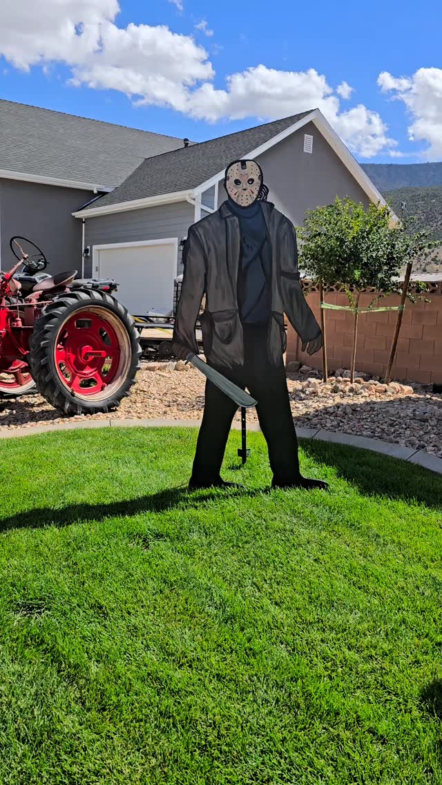 Life size Jason, made all by hand. I drew him freehand, custom painted with premium paint & cut him out. He's up for sale on my etsy shop as well as lots more! Chucky, Jack Skellington, Pennywise & Freddy Krueger!
https://www.etsy.com/shop/OverallCreations2213
#jasonvoorhees #Jason #chucky #chuckydoll #halloween #scary #halloweendecor #halloweenyard #yarddecorations #woodworking #woodcrafts #fyp #madebyme #etsy #etsyshop #freddykrueger #jackskellington #pennywise