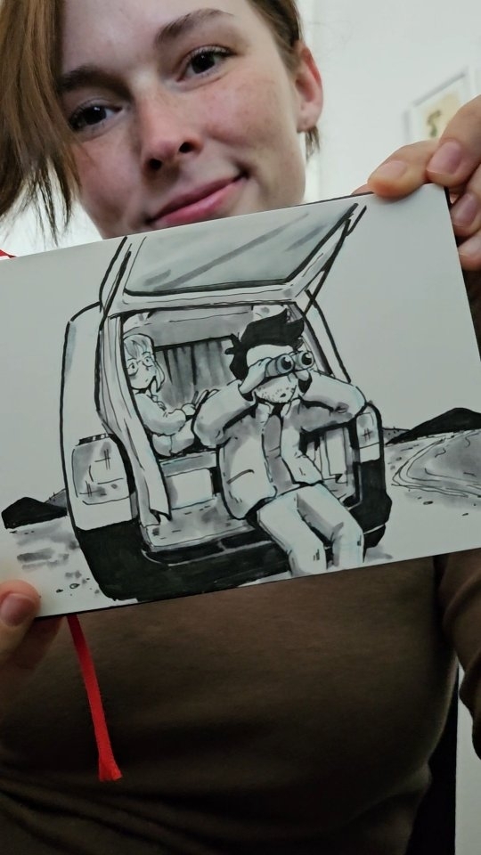 Inktober No. 5: BINOCULARS
We're embarking on a three-week camping adventure through Tohoku soon (Northern Honshu, Japan's largest island)! 🇯🇵🏔️ I'm also taking on the "Inktober" challenge, where I'll create a daily drawing based on an official prompt list! 🎨✍️
I had a migraine and couldn't do much, so let's catch up on Inktober!
My hubby loves watching wildlife, so I could imagine us taking a break at one of Tohoku's scenic places. Him watching nature and me trying to catch up on Inktober. 😆
#Inktober #Inktober2024 #Inktober2024Binoculars #Inktober52 #InktoberBinoculars #InktoberChallenge
@inktober