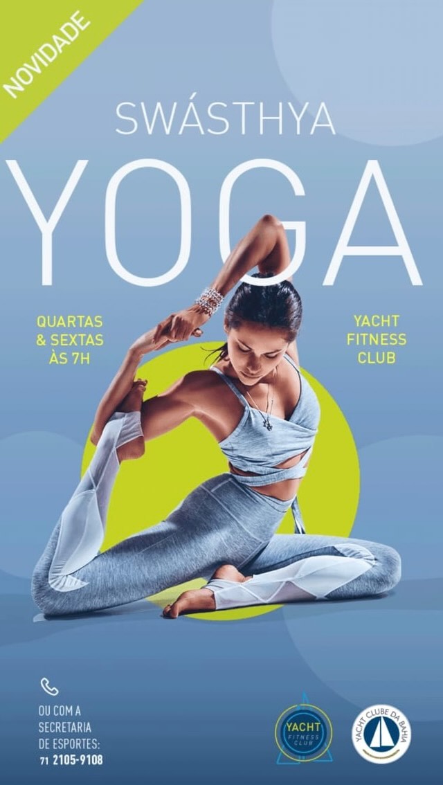 Aulas no @ycb.esportes @yachtclubedabahia
Alongamento Terças e Quintas às 10h
SwáSthya Yôga Quartas e Sextas às 7h