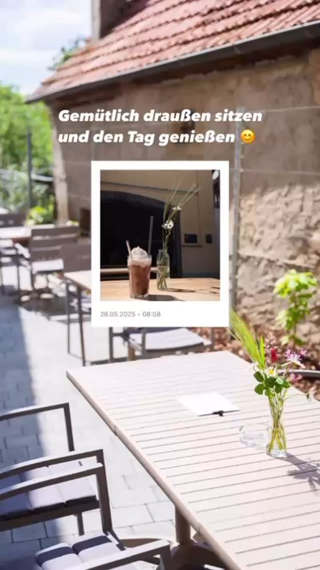 Bei schönem Wetter die Außenanlage mit einem Eiscafé genießen. 🤍 #hofladen#sonne#Kaiserwetter#regional#superfood#eiscafé#familie#wirsindfüreuchda#wirfreuenunsaufeuch#herzensmenschen🤍