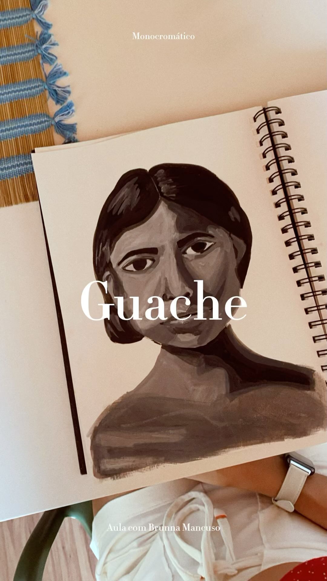 Aula de guache monocromático com @brunnamancuso
Tão bom aprender com quem a gente é fã. Tem um gostinho especial.
Agora é refazer com calma, aprender com os erros e desaprender a julgar. 🩵🎨