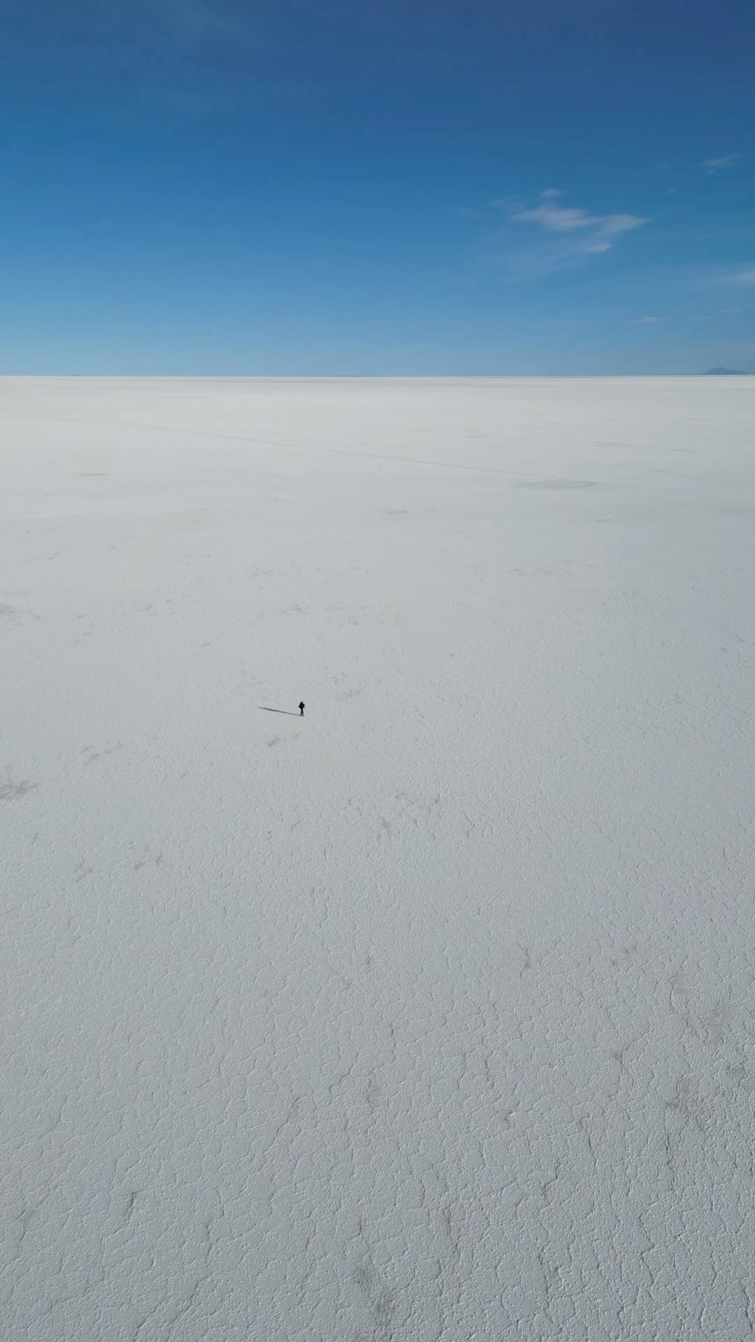 Le désert de sel blanc de Bolivie est le plus grand désert de sel au monde.🇧🇴🦙🧂 La disparition du lac préhistorique Tauca, 14 000 ans auparavant, a donné naissance à la croûte de sel la plus grande du monde qui recouvre aujourd’hui ce salar. Le salar d’Uyuni est balayé par des vents constants soufflant de façon relativement continue durant toute l’année, laissant place à une inondation de masse entre janvier mars, qui submerge complètement ce désert. #bolivia #aventure #voyage #salardeuyuni