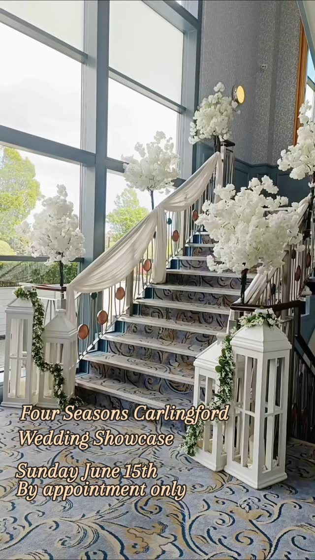 This Sunday, The Four Seasons Carlingford are hosting a Wedding Showcase where we will have a selection of our decor on display.
The event is by appointment only.
If you would like a copy of our Four Seasons brochure please email amy@glitz.ie or DM the page.
Amy