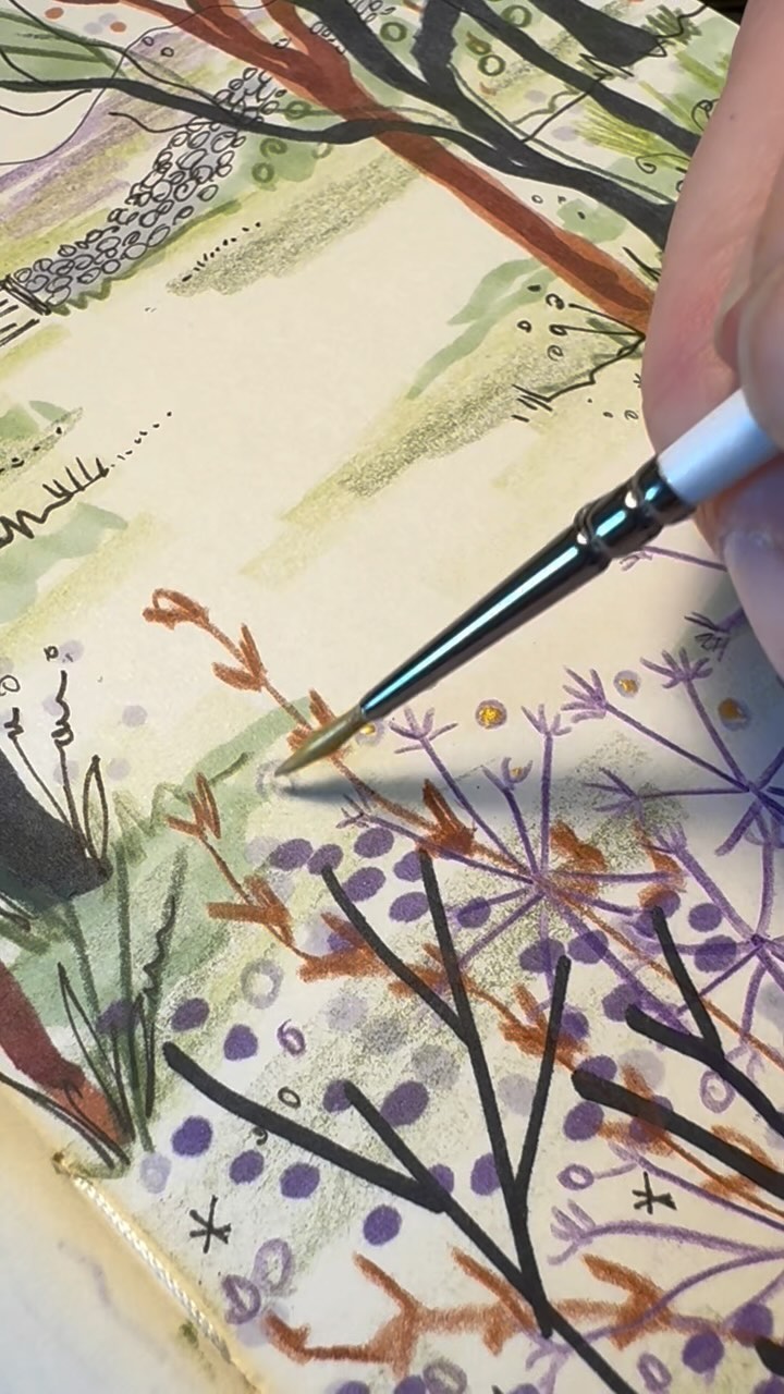 Day 2 of #the21dayproject @dothe100dayproject Feeling the shift of the season as the Equinox draws close, enjoying playing with new mediums, and being pulled towards the forest 🍁🍂 Normally an ocean girl, but taking on the challenge of drawing autumn trees for 21 days 🍂🍁🦔🍄🟫🪵🐿️🍁🍂