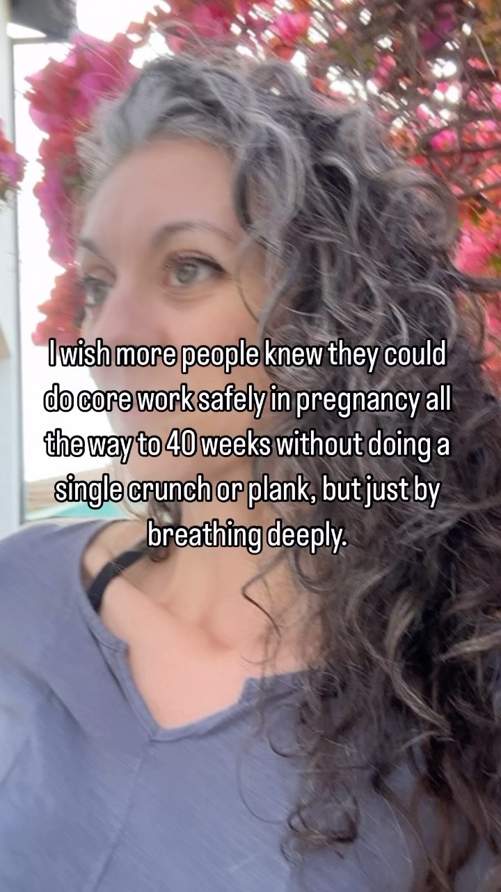 SHARE THIS 🫶 Here’s how to do it ⤵️
I get this question in DMs and IRL when I talk about core work during pregnancy so I thought I would help you out, too!
When you’re confused about or scared of engaging your core in pregnancy…
Here’s what you do ⤵️
1) Make sure your breathing pattern is correct:
2) INHALE expand ribs + pelvic floor + core, EXHALE connect ribs + pelvic floor + core.
3) Once you have this pattern down, exhale as much as you can to contract your deep core muscles.
4) Check your engagement. Put your fingers just inside your hip bones - when you exhale you should feel the muscles under your fingers tighten up and back (this is your deep core!)
5) Rinse and repeat. Breathe this way 40-60 times a day, exhaling fully to engage your deep core.
And just like that you’ll have core connection all the way to 40 weeks (and into postpartum!!)
❤
SIDE NOTE: This is the same breath we use in postpartum for recovery. :)
That’s it! So if you want to stay connected to your core all the way to your birth, you now know what to do ❤️
Save this and share with a friend and be sure to follow @expectingtoflourish for more pregnancy fitness tips, tricks, and strategies.
#bunintheoven #expectingababy #secondtrimester #preggolife #momstobe #pregnancyfit #pregnancyfitness #prenatalworkout #pregancy #prenatalfitness #prenatalhealth #prenatalworkouts #pregnancyworkout #activepregnancy #momworkout #pregnancyworkouts #pregnancysafeworkouts #fitnesspregnancy #fitmomstrongmom #prenatalyoga #pregnancyyoga