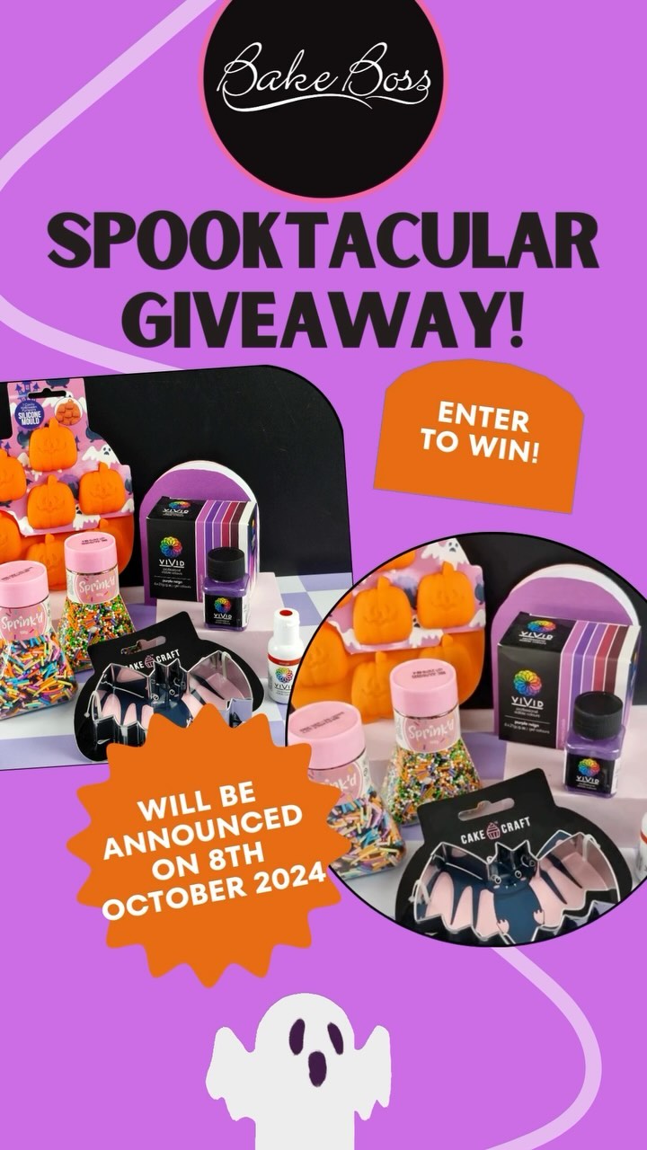 🎃 SPOOKTACULAR HALLOWEEN GIVEAWAY 👻
GIVEAWAY CLOSED
Halloween is just around the corner! We have collaborated to celebrate in spooktacular style with an exciting Halloween Giveaway. Get in the draw for a frightfully fun chance to win some AMAZING prices that will make your Halloween baking adventures eerie-sistible!
Enter On Our Grid Post!
Follow Entry Requirements for your chance to win!
Winner will be drawn at random and announced on our stories only at 8pm October 22nd, AEDST.
Giveaway Details:
🕸️ Silicone Halloween Pumpkin Mould
🕸️ Midnight Jimmies Sprink’d Sprinkles
🕸️ Trick or Treat Medley Sprink’d Sprinkles
🕸️ Purple Reign Vivid Gel Pack (6x21g)
🕸️ Purple Metallic Vivid Dust
🕸️ Orange (21g) Vivid Oil Gel
🕸️ Bat Cake Craft Cookie Cutter
Entry REQUIREMENTS 🚨
1. Like our grid post.
2. Make sure your following @kaikaicakery, @bakebossaustralia & @cakecraftaustralia
3. Tag your fave spooky friend who loves Halloween as much as you do in the comments.
Australian Residents Only.
Giveaway is in no way affiliated with Instagram. Only this account will tag the winner in stories and direct message.
#halloweengiveaway #spooktaculargiveaway #kaikaicakerygiveaway #bakebossgiveaway #australiangiveaway #spookygiveaway #2024giveaway #halloween2024 #bakinggiveaway #bakebossaustralia #giveaway