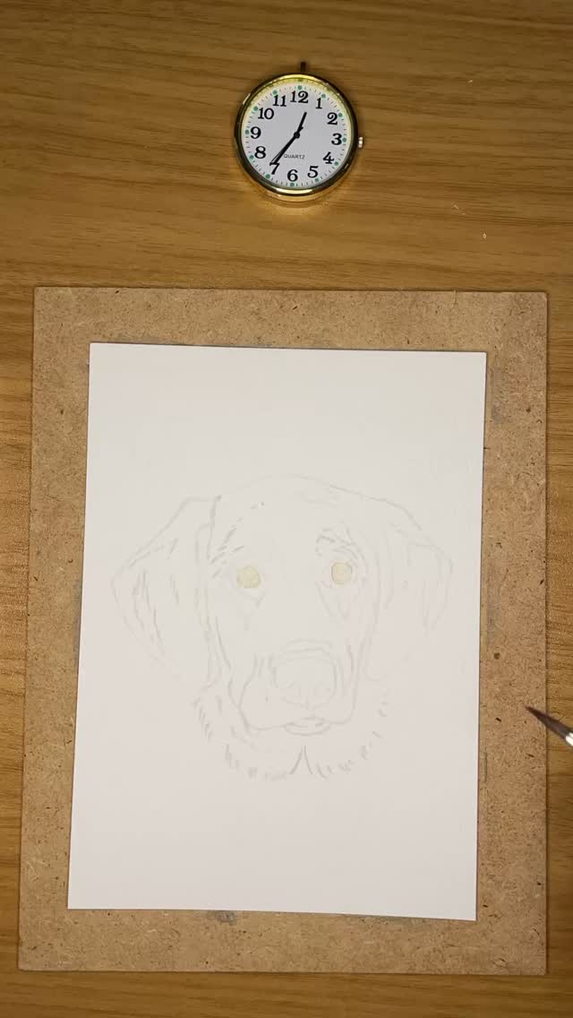 From blank page to good boy in 40 seconds 🐶✨ Watch this pupper come to life faster than he can chase his tail! ❤️🐾
.
.
#dogsofinstagram #furbabe #dogportrait #goldenboy