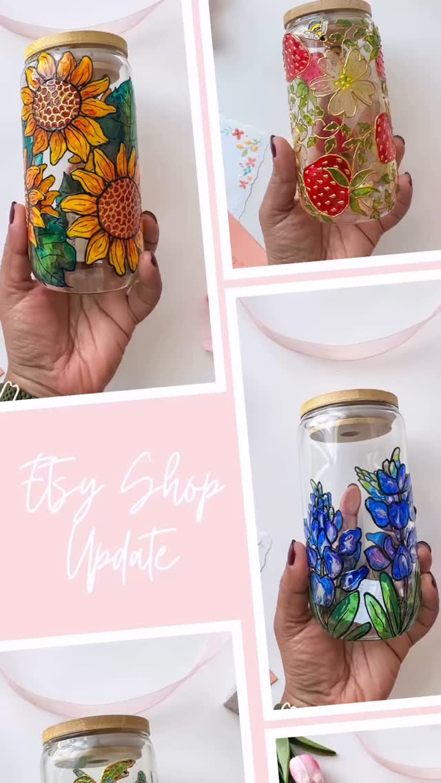 *Etsy Shop Update* Our hand-painted can glasses are now live on the Etsy shop!
From bold florals to fun sea creatures — there’s something for everyone.
Tap the link in bio to explore all the styles 🌸✨
#EtsyShopUpdate #CanGlasses #HandPaintedGlassware #DrinkInStyle #SeptemberMagic #GlassArt #UniqueGiftIdeas #EtsyFinds #SmallBizLove