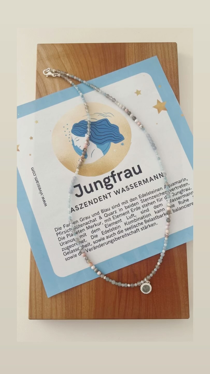 Eine wunderschöne & persönliche Edelstein Halskette für eine Jungfrau Dame mit dem Aszendent Wassermann durfte ich gestalten. Jedes Schmuckstück von mir ist sehr persönlich und einzigartig - einzigartig wie Du!
#edelsteine #schmuckliebe #horoskop #sternzeichen #sternzeichen #jungfrau #sternzeichen #wassermann #aszendent #personalisiertegeschenke #werbung #geschenkidee #truelove