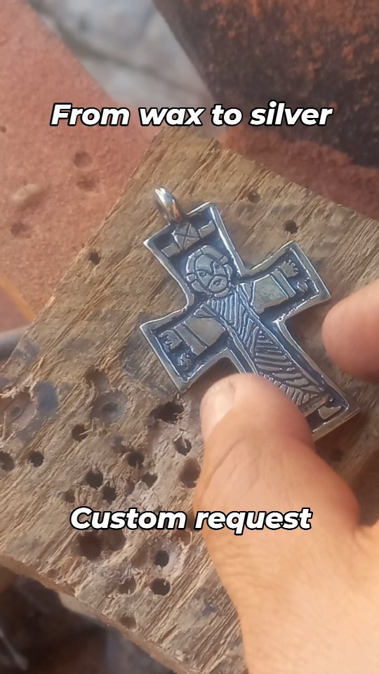 Cross from wax to silver, custom made request.#joyeriamexicana #joyeria #jewelry #joyeriaartesanal #handmade #viral #video