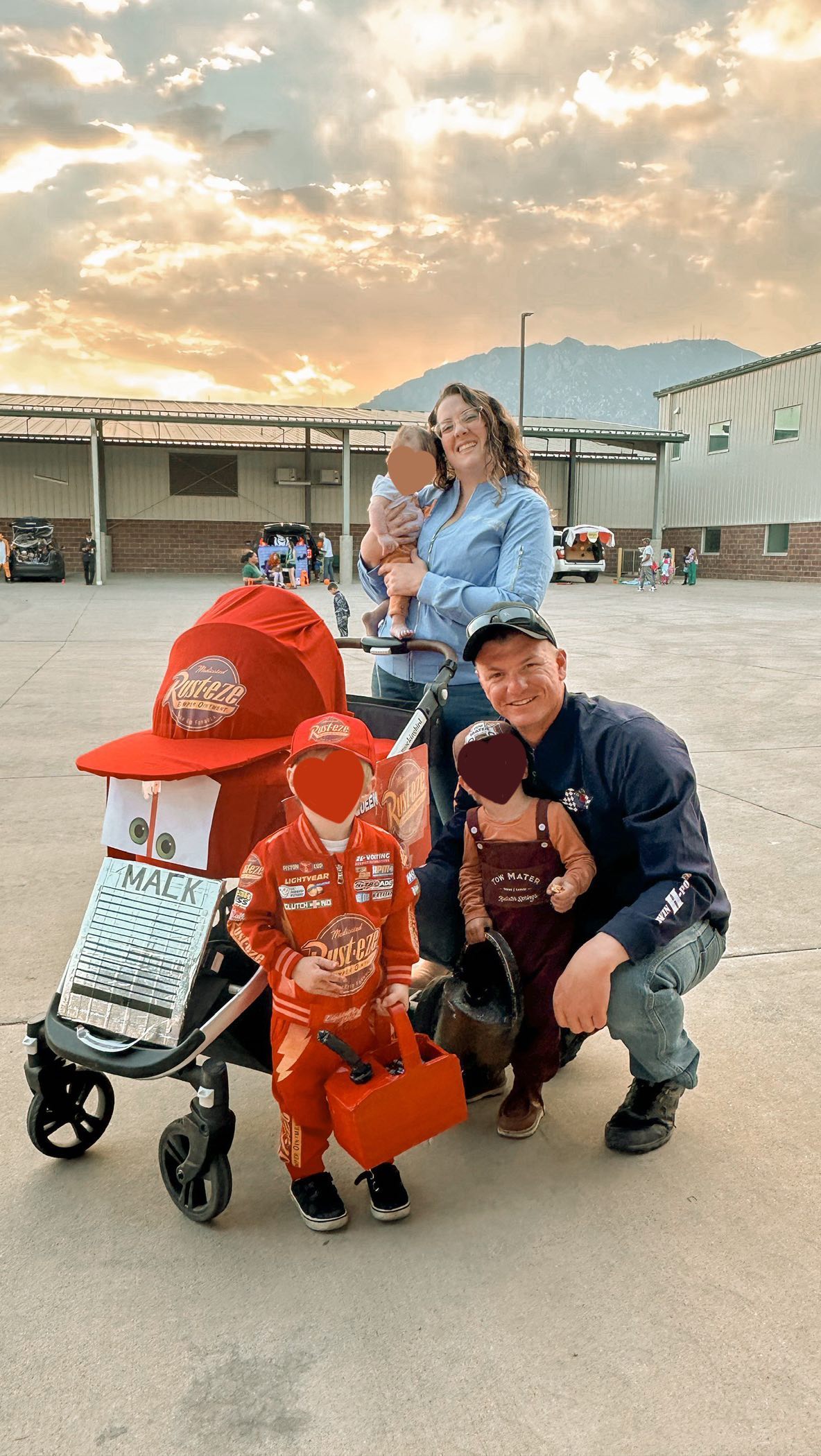 Happy Halloween from the Radiator Springs crew! 🏎️💨🏁
(We were going to take all the pictures/videos outside but it got dark REAL fast and toddlers do not move quickly when you need them to 😅)
#FamilyCostume #Halloween #HalloweenCostume #Disney #DisneyCars #TowMater #Cars #Mack #MackTruck #SallyCarrera #DocHudson #LightningMcQueen #DIY #HomemadeCostume #Costume #TrickOrTreat