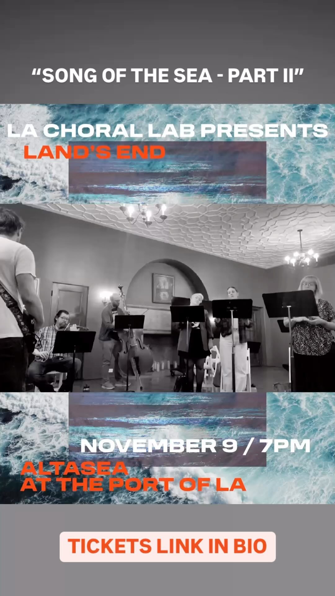 Rehearsal preview - LAND’S END concert with @lachorallab on Saturday, November 6. TICKETS LINK IN BIO.
🎸🎵
.
.
.
#electricguitar #choir #violin #doublebass #thesea #concert #choralmusic