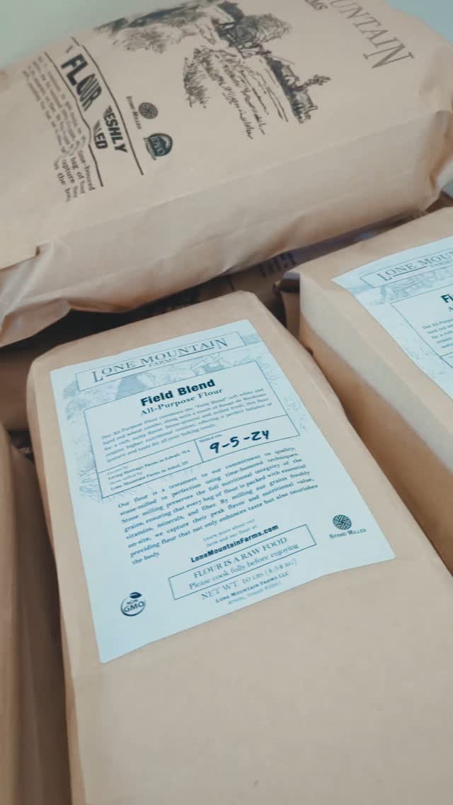 We opened our Local Flour sales to our waitlist last week and we couldn’t believe what happened!
You showed the love 🫶 and bought us out! Serving our INW community with local wholesome grain is our mission.
So every week we’ll have more whole wheat, all-purpose, & bread flour for our local bakeries and home bakers.
🥖 Home Bakers > Order online by Thursday night for Friday on-farm pickup 12-6 pm. We restock the site on Tuesdays.
🥖 Bakeries/Wholesale > Email info@lonemountainfarms.com for pricing and delivery/pickup options.
We are so blessed to bring you local flour!!