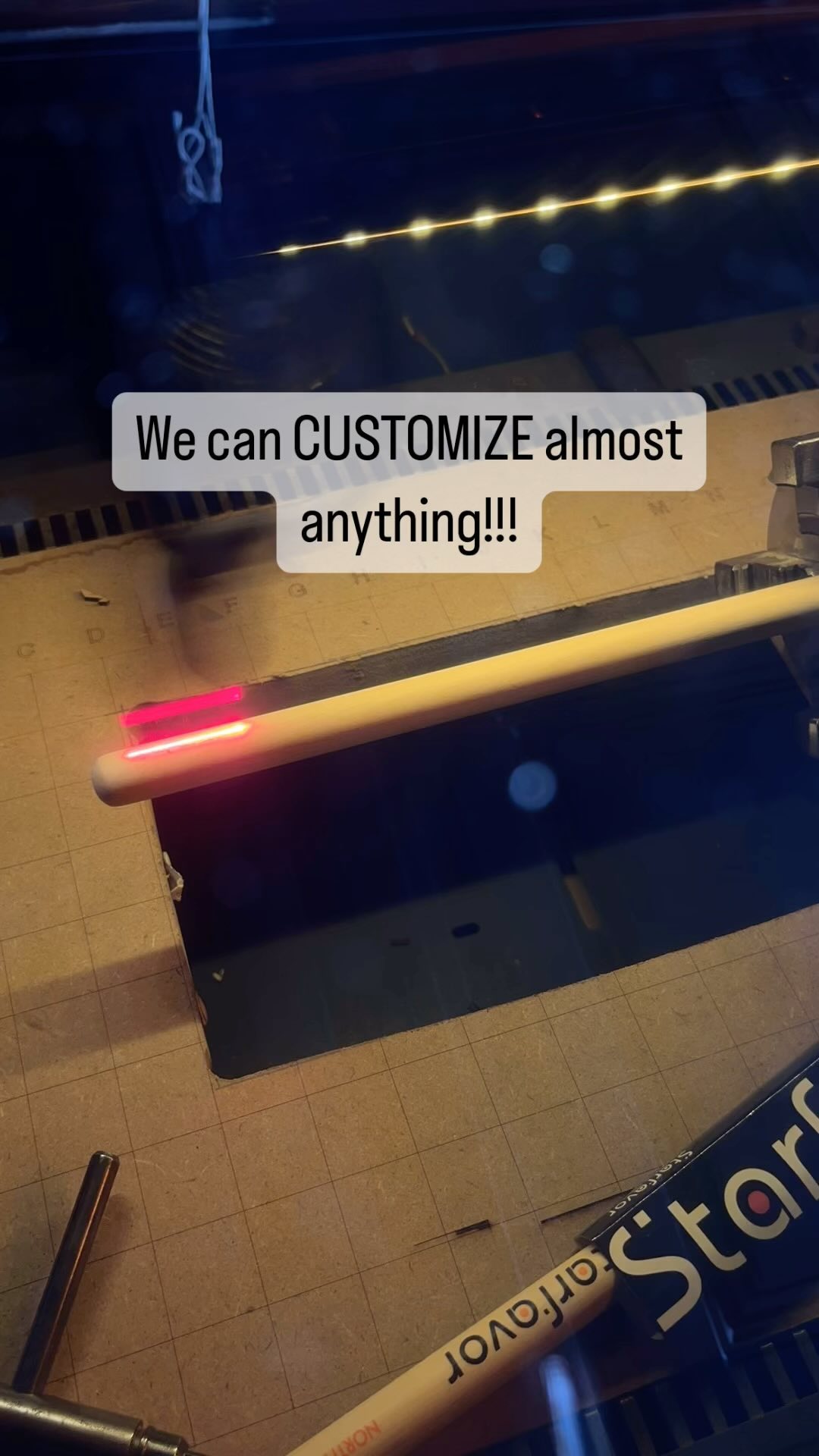 We can customize almost anything with our laser engraver. Check out these drumsticks we regularly customize for a local Motley Crue band aka LOOKS THAT KILL!! Imagine being the fan that gets one of these drumsticks!! Custom engraving is a great way to remember a special event or promote your business. #drummer #drumsticks #music #liveband #customlaserengraving #custom #laserengraving