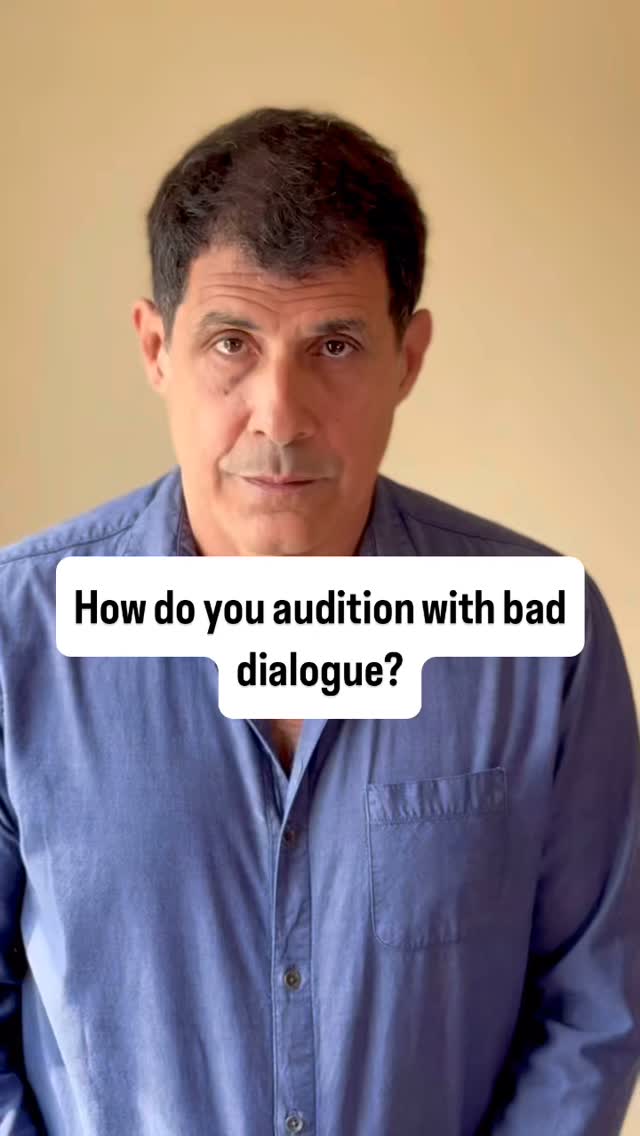 The best way to deal with bad dialogue in your audition. #reallifeactor #jeffseymour #actingcoach