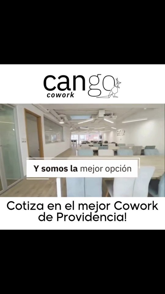 Ven a conocernos, es un lindo espacio de trabajo. Lo mejor; la buena onda que se genera entre nuestros coworkers. En Cango Cowork siempre tendrás la sensación de que tu trabajo no es una obligación, más bien, será un gusto producir para ti y tu proyecto.
Es un lugar muy bien ubicado en Providencia, tranquilo para trabajar, tienes cafecito de grano, máquina de snacks, salas de reuniones, sala de conferencias, wifi, oficinas privadas y un servicio personalizado para ti.
Te lo dijimos todo, ven a conocernos! 🙌🏼
Cualquier consulta: La Marce o Juan te atenderán!
💌📲+569 97102976 🙋🏼♀️🙋🏻♂️
Estamos ubicados en Diego de Velásquez 2079, Providencia. Puedes llegar por Metro Pedro de Valdivia o Metro Los Leones y si vienes en auto, también tenemos estacionamientos 😎
📣Te contamos que tenemos 3 últimas oficinas privadas disponibles en arriendo: No pierdas la oportunidad de vivir de lunes a viernes con nosotros! Cotiza antes que las arrienden!
- Oficina para 40 personas
- Oficina para 2 personas
- Oficina para 1 o 3 personas
💕🦘 www.cangocowork.cl
#cowork #oficinasprivadas #arriendodeoficina #providencia #cangocowork #coworking #trabajo #oficinas #Chile #SantiagodeChile