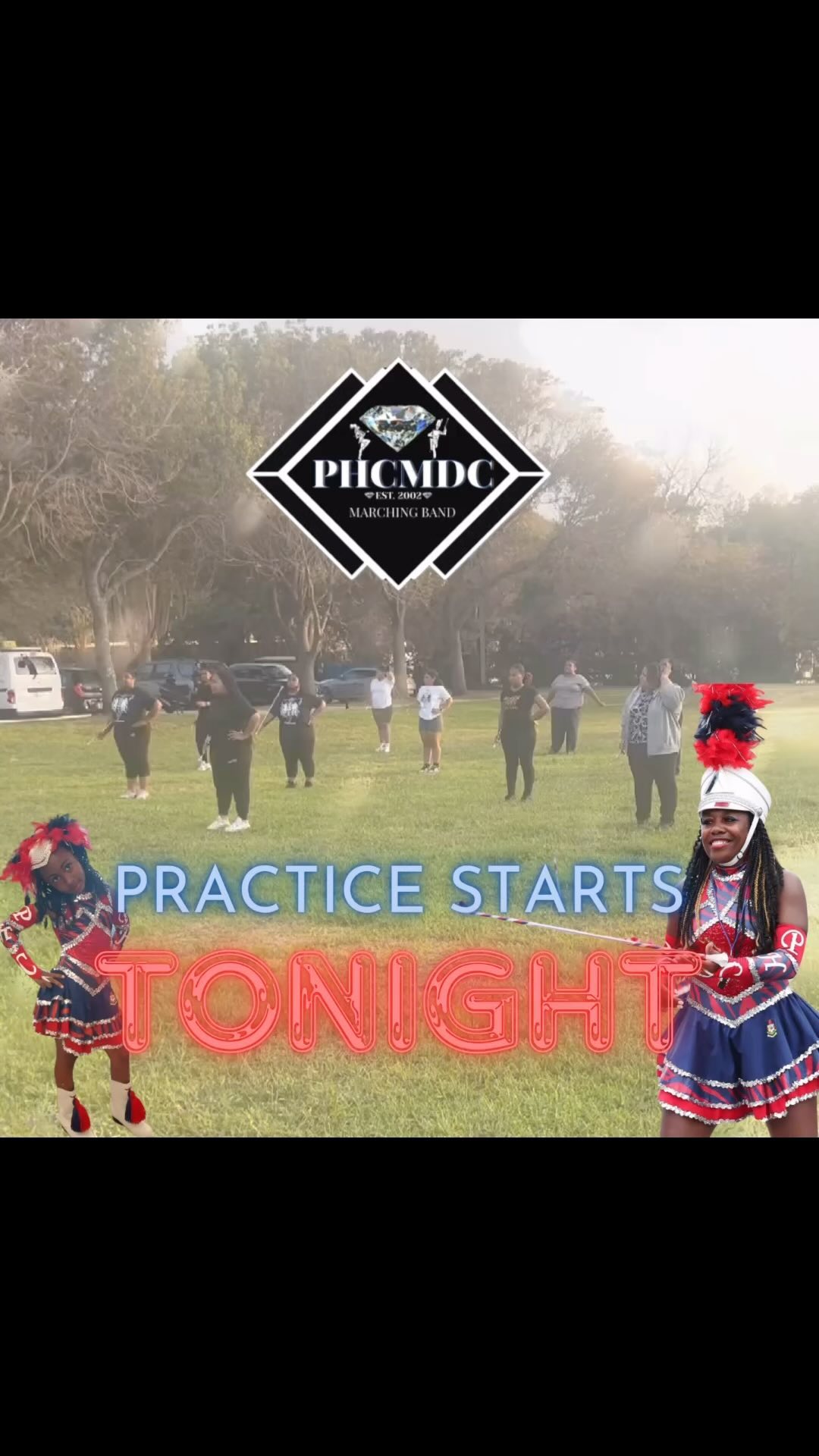 We are excited that practice starts tonight! See you at BIU! Practice starts at 6pm! #Majorettes #Drummers #Pompoms #Twirlers #KeepingTheTraditionAlive #PHCMDC