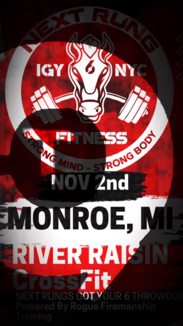 Monroe, Michigan. @riverraisincrossfit RISE UP TO THROWDOWN!!!!!!
This leg of the Throwdown will be a same sex pair competition with three divisions. RX, Scaled, and Novice.
Registration Link in Bio!!!!
STANDBY FOR THE WORKOUT ANNOUNCEMENT!
#nextrung #igy6 #gotyour6nyc #trainelite
#strongmindstrongbody #firefighter #fdny #mentalhealth #mentalhealthawareness
#firefighterfitness #crossfit #firefightermentalhealth #greenismorethanacoloritsamovement #crossfitopen #crossfitgames #crossfitcompetitions #fitnesscompetition