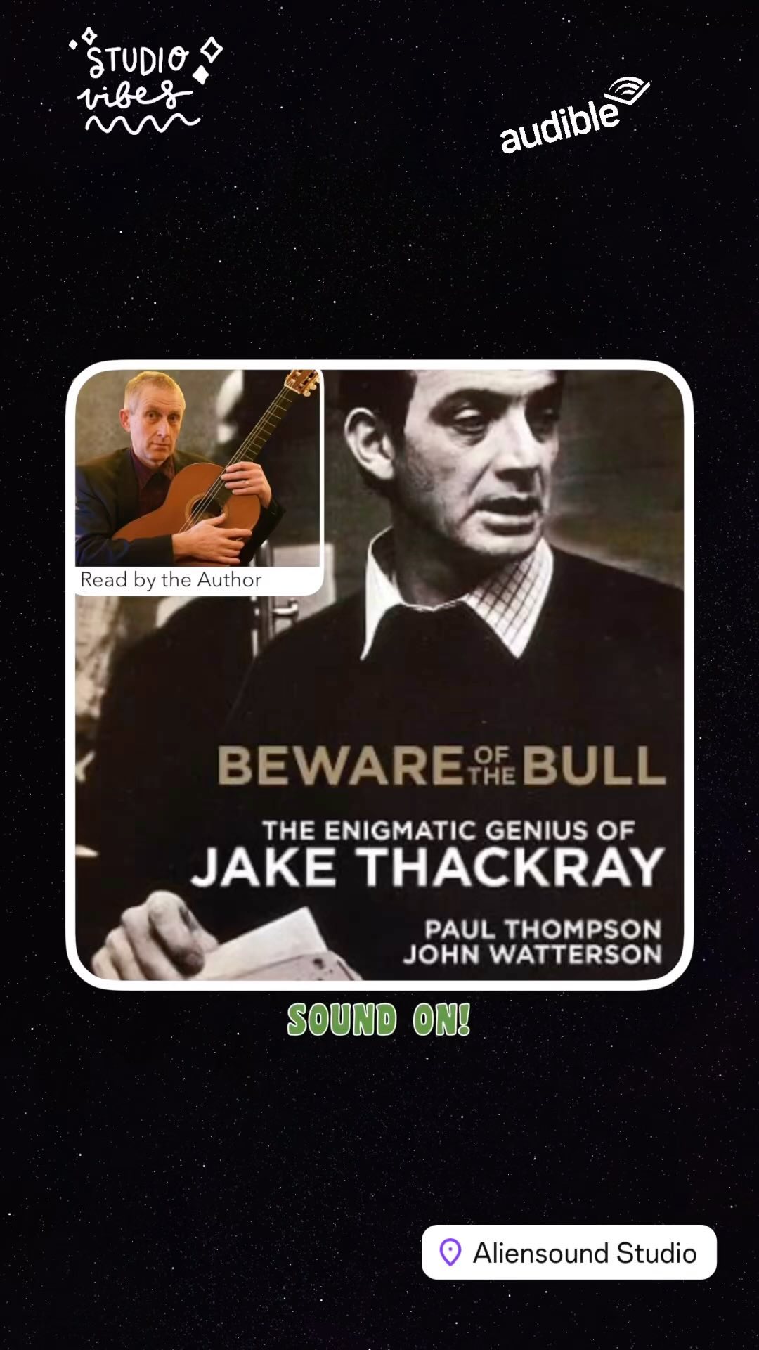 The first audio book ever recorded at AlienSound Recording Studio!
‘Beware of the Bull: the Enigmatic Genius of Jake Thackray’
by Paul Thompson and John Patterson.
Read by Paul Thompson.
Many of you will know that Mark is a HUGE Jake Thackray fan, and a performer of Jake’s works.
This is an EXCELLENT book - well researched and loving of its subject.
🛸🛸🛸🛸
#RecordingStudioUK #RecordingStudioLathom
#RecordingStudioLancashire
#RecordingStudioNorthWestUK
#MusicServicesNorthWestUK
#AudioServicesNorthWestUK
#SoundServicesNorthwestUK
#PodcastProductionUK #AudioBookProduction #AudibleProducer #ACXProducer #AudioBookRecordingService #AudioBookNarrationService
#UKstudioInternationalService #InternationalinternetService