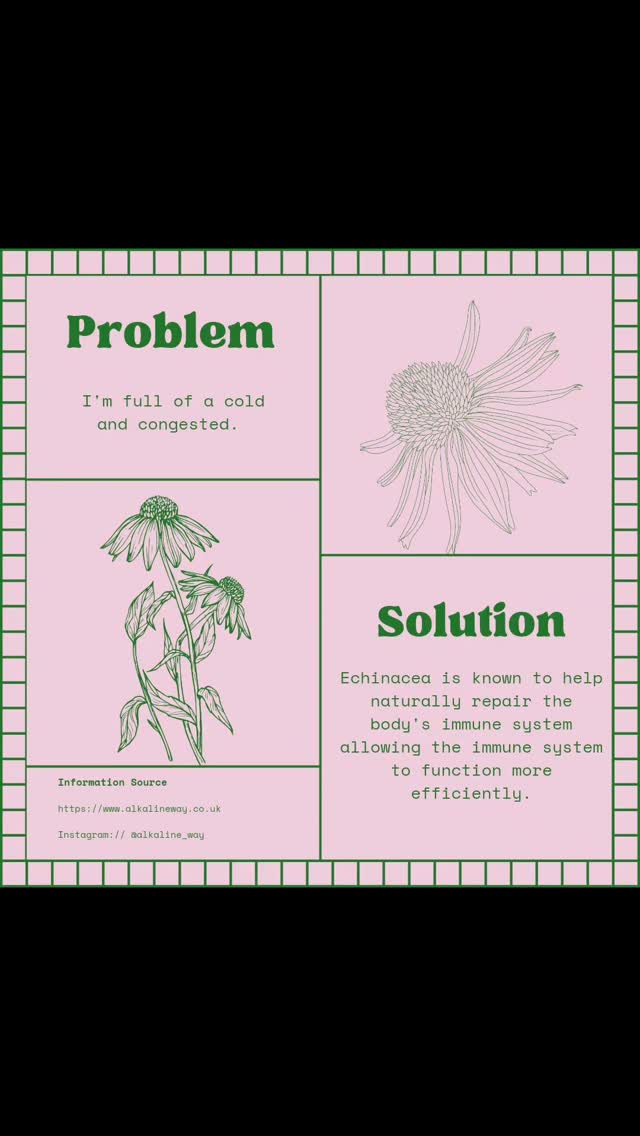 S A V E • this • P O S T
.
.
Now the weather is changing, we are more prone to feeling sluggish, getting the common cold or flu.
.
Are you experiencing any of these?
.
.
Take a look at this reel
.
.
.
#echinacea #herbs #herbstoheal #healthiswealth #pure #nofillers #organic #alkalineway #plantpower #naturalhealing #naturesway #plantscience #herbsforyourhealth