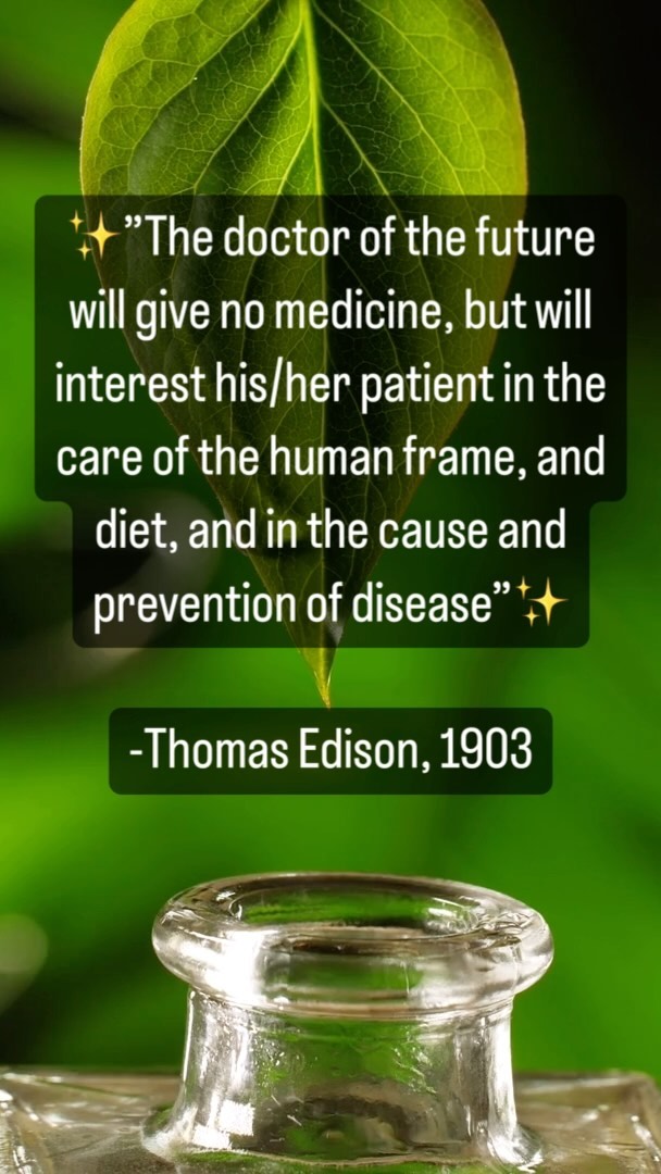✨“The doctor of the future will give no medicine but will interest his patient in the care of the human frame and diet, and in the cause and prevention of disease.”
- Thomas Edison, 1903🌱
On this #MindfulMonday, let’s embrace the wisdom of holistic health. Nourish your body, mind, and spirit with natural therapies and a mindful approach to well-being. Your health journey starts from within. 💚
Schedule your discovery today! 📞
#HolisticHealth #NaturalTherapies #AlternativeMedicine #WellnessJourney #PreventativeCare #DrBellasWellnessSolutions #IntegrativeMedicine