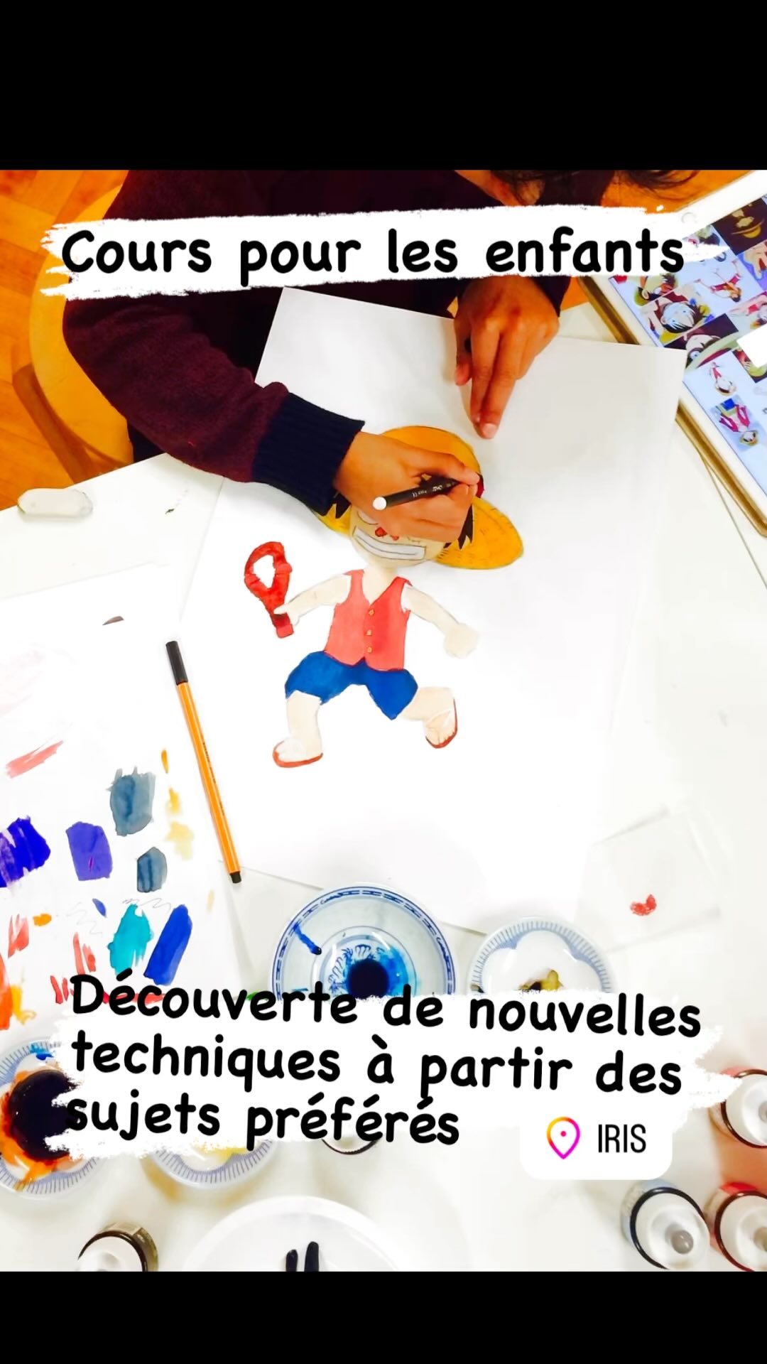 #luffy #onepiece #dessinmanga #dessinenfant #colorex #encredecouleur #coursdessinlausanne