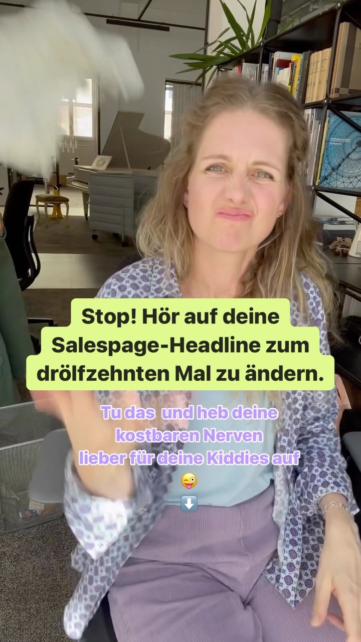 524 Mal. Ungefähr so oft hast du gefühlt die Headline für deine Landingpage überarbeitet. Angenervt ist die Untertreibung des Jahrhunderts. 🤯
Dein Gehirn explodiert. Langsam vergeht dir wirklich die Lust.
Soll ich dir nen Tipp geben: Lass es einfach bleiben. Wirklich.
Hört sich erst mal fies an vielleicht, aber du musst das Pferd erstmal von hinten aufsatteln.
Du rackerst dich an einer ganz falschen Ecke ab.
Die Headline für deine Landingpage zu finden wird erst dann spielend leicht für dich, wenn du dir über eine Sache ganz genau im Klaren bist: deine Positionierung & der damit verbunden Wunschkundenavatar.
Erst wenn du weißt, wie dein Wunschkunde tickt, welche Motivationen, Wünsche, Ängste und Hürden hat, erst dann macht es wirklich Sinn dich wieder an die Headline zu setzen.
Wenn du willst, dann lass uns mal deinen Wunschkunden zusammen beleuchten. Ich kenn mich mit Landingpages und magnetischem Marketing nämlich ziemlich gut aus. Und wenn du immer noch keinen Bock mehr auf deine Landingpage hast, dann schreib ich sie dir sogar… 😛
Der link zu einem persönlichen Beratungsgespräch findest du oben in meiner Bio!
Ich freu mich auf dich!
Amore geht raus an dich!
#Positionierung #Businessaufbau #onlinebusiness #coachingfuerfrauen