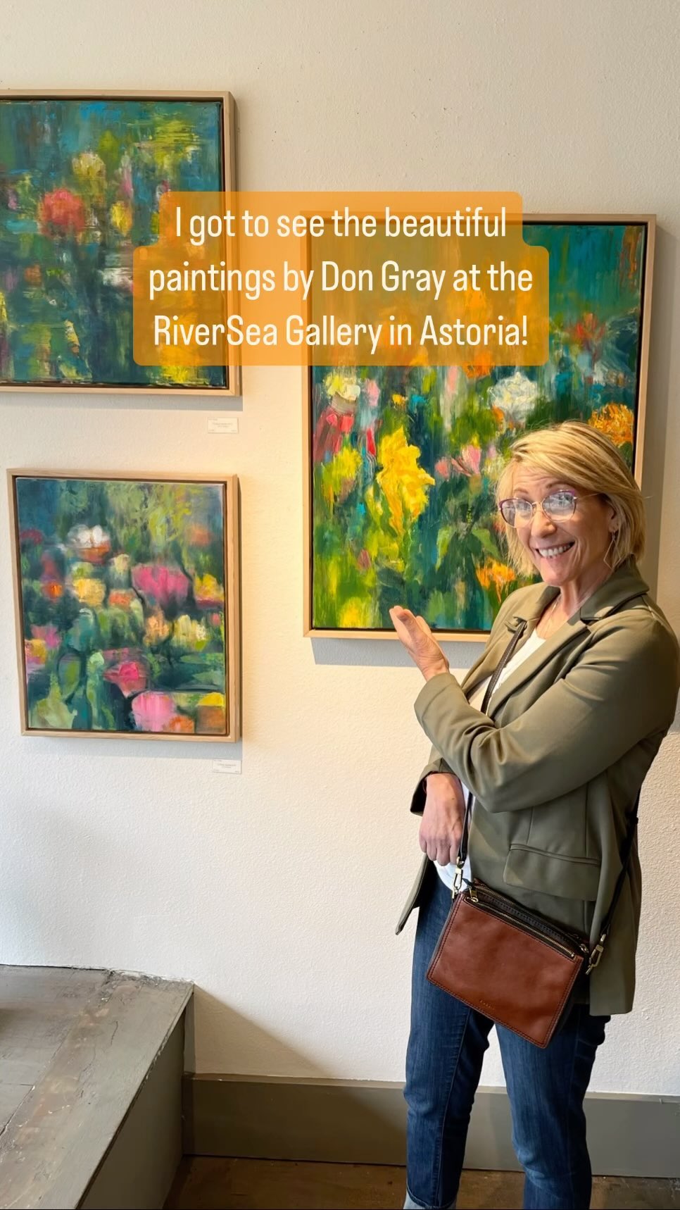 I got to see the beautiful paintings by my artist friend, Don Gray at the lovely RiverSea Galley in Astoria!