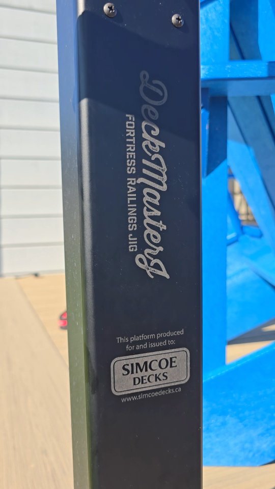Using our @deckmasterj railing jig we helped design. Super simple design allowing for interchangeable inserts working with many manufacturers and styles of railing. Accommodates both a 36" and 42" railing height.
#deckrailing #jig #railing #aluminumfabrication #fabricator #fortress #railingjig #deckbuilder