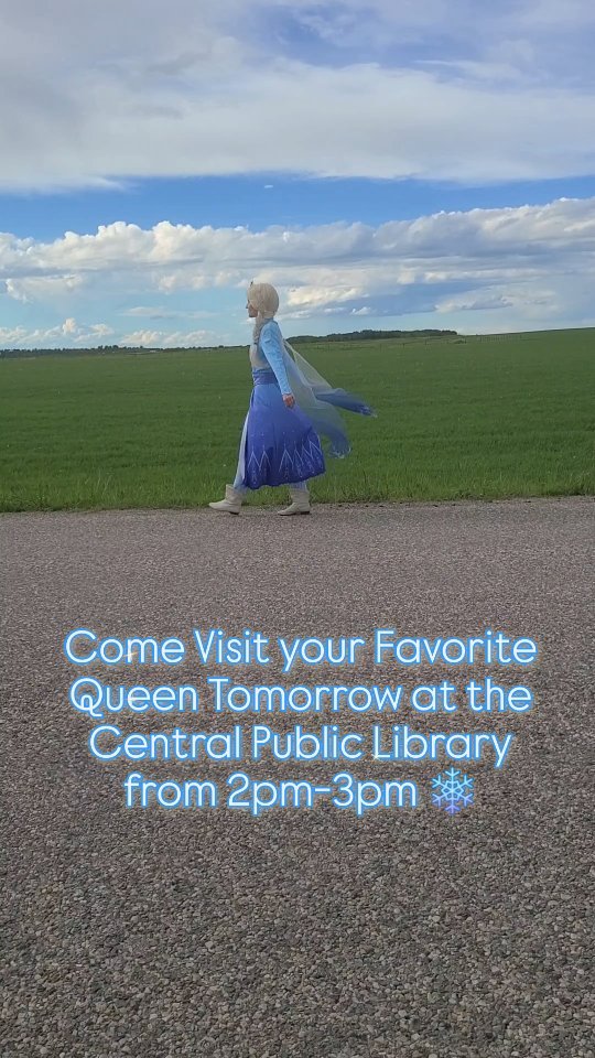 Come Visit your favorite Queen at the Central @calgarylibrary tomorrow from 2pm-3pm for a storyime, meet & greet and magical moments ✨️ ❄️
See you tomorrow! 👑
.
.
.
#yyc #calgarypubliclibrary #calgary #yycfamily #yyckidsevents #yyckids