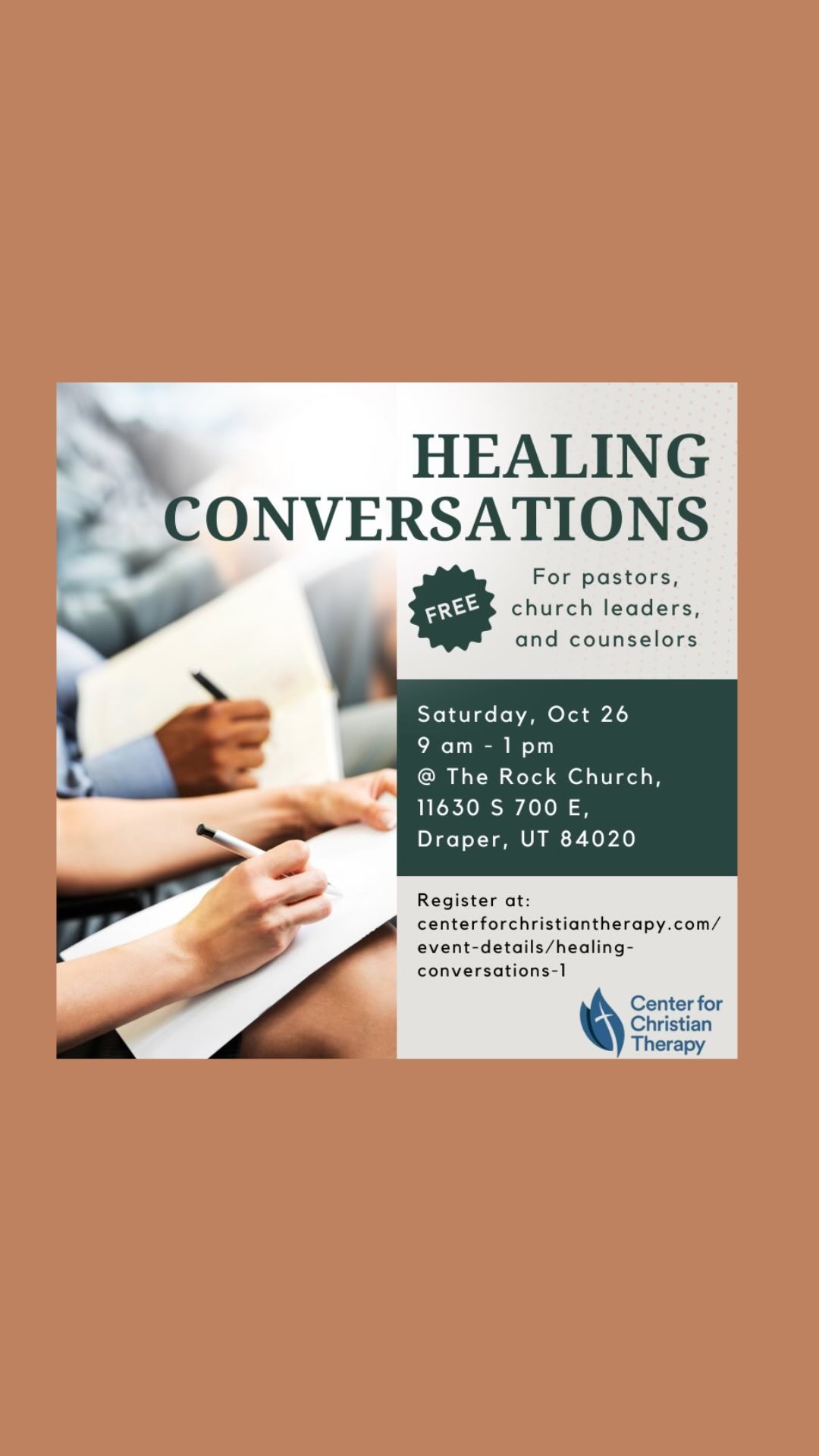 Join us for this free seminar being held for pastors, counselors, and church leaders to help navigate how to help those who have experienced sexual trauma or addiction. Educational and applicable Biblical and practical tools to help with facing these vulnerable areas of people’s lives.
Link for registration is in bio⬆️
We hope to see you on October 26th!
The Rock Church
Free breakfast and lunch will be provided
#centerforchristiantherapy #christiancounseling #healing #traumaandaddiction #therapistsofsaltlake