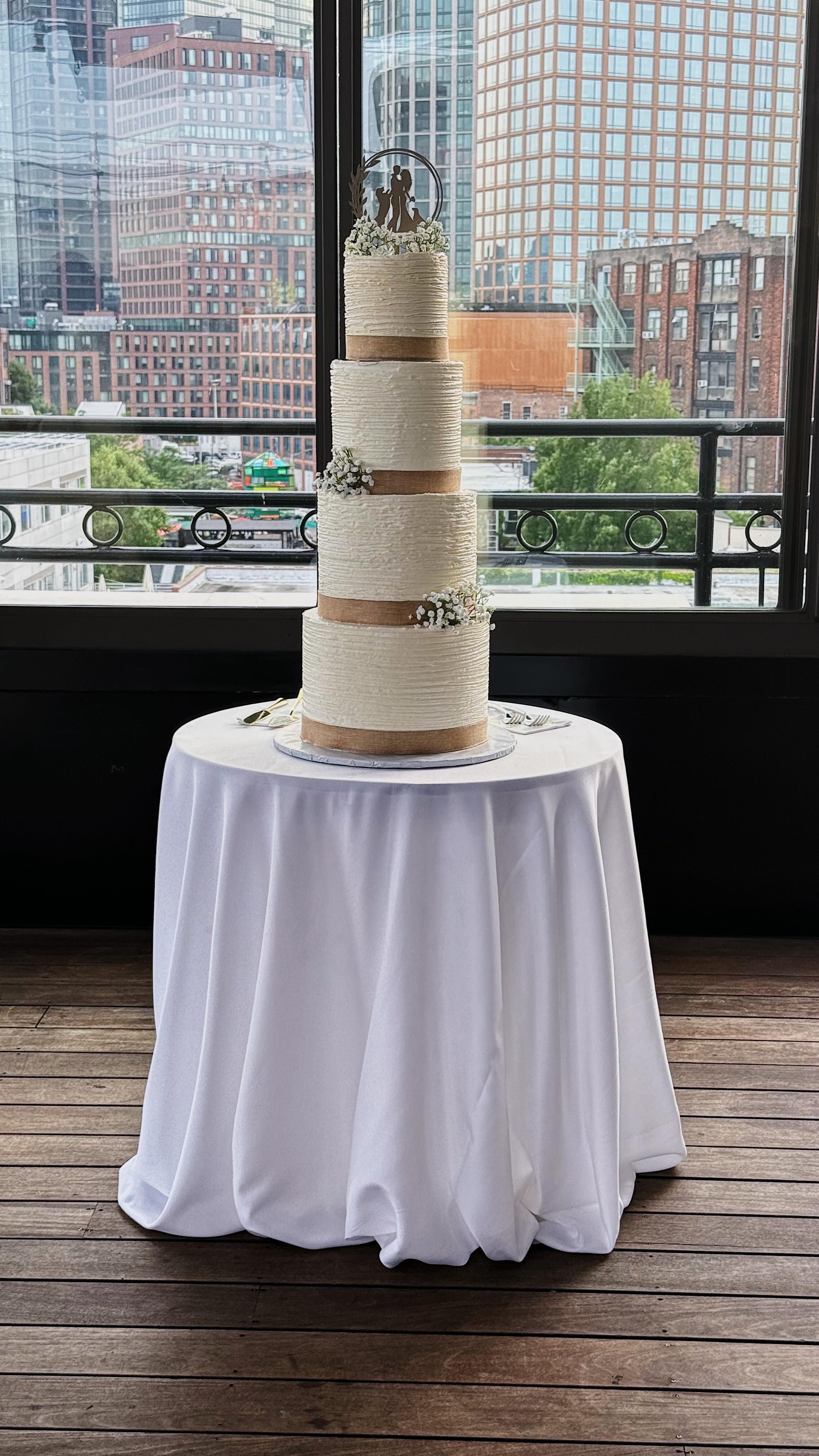 ✨💍Kimberly & Gabriel 💍✨
Congratulations to the beautiful couple! I was so in love with the venue. The rooftop was gorgeous!
#weddingday #weddingcakes #weddingcakesideas #rusticweddingcake #beigeweddingcake #rooftopwedding #outdoorwedding #cakedecorating #cakesofinstagram #nycbaker #brooklynbaker #statenislandbakery #cakeart #fypage