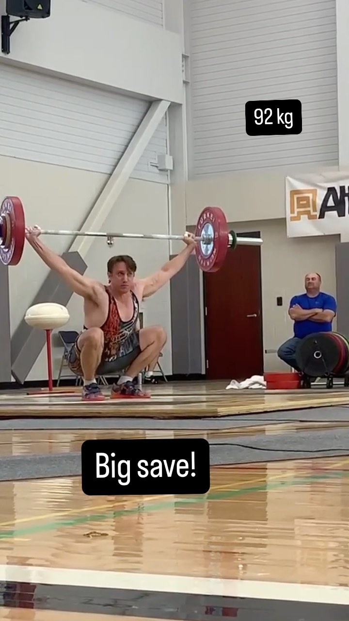 More competition footage from the weekend!
Here’s one of our Masters lifters Michael Sullivan with a big save at 92 kg! He cut a bit of weight for the competition, so we were happy with the overall lifting, and especially the grind of that save!
Nice work Michael!
Stay strong Champions!
.
.
.
.
.
#weightlifting #kansascity #stjoe #usaweightlifting #snatches #snatched #snatch #olympicweightlifting #olympics #saved #boom #courage #fight