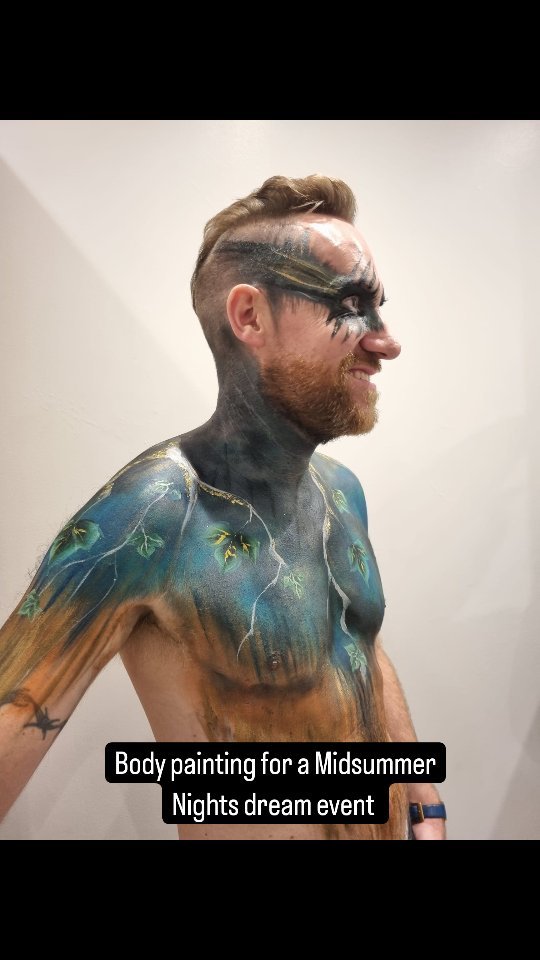 A darker take on Puck from A Midsummer Nights Dream. So fun to jointly paint with Brush of Colour ππ