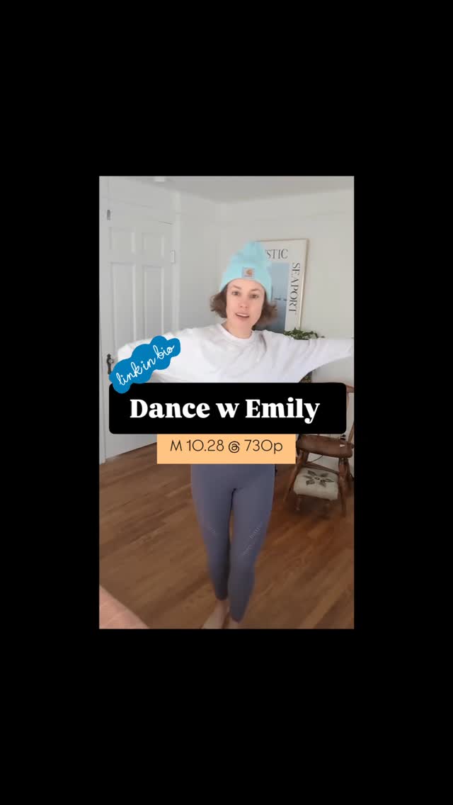 Dance class alert! Online, M 10/28 @ 730p - 830p ET. More info + registration at emilyfell.com/groups/.
Class includes a warmup and beginner-level exercises based in ballet, jazz and groove - emphasizing experimentation with mindfulness, personal expression and autonomous choice-making.
#dancetherapy #mindfulness #mindbody #nervoussystemregulation #traumasensitivemovement #danceclass