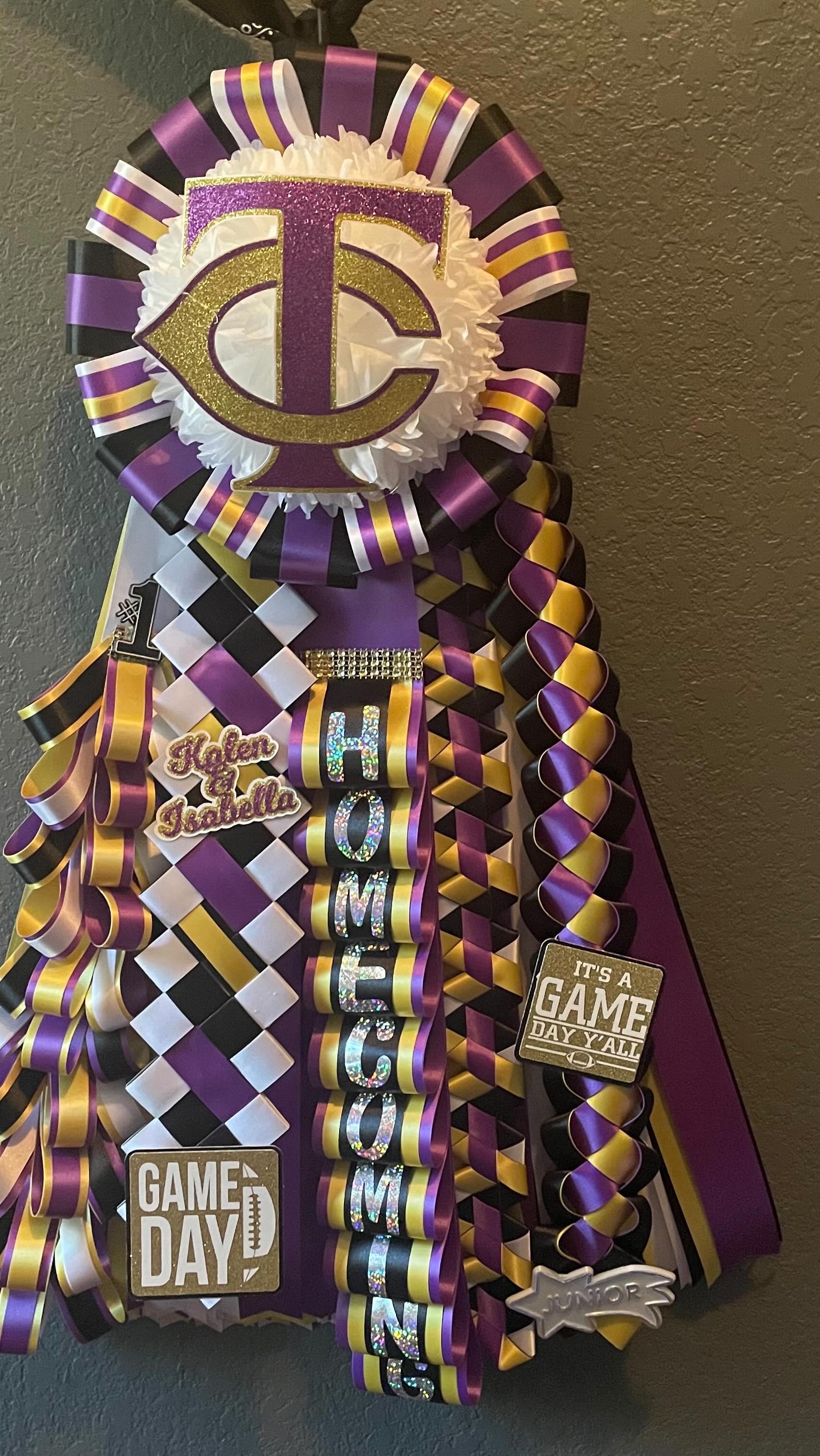 Happy Homecoming to Timber Creek Falcons! #hoco2024 #bleedpurpleandgold #homecominggarter🏈🏈 #cheerfulcrafthouse