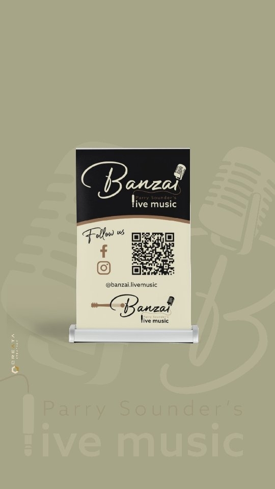 Cool small (table) banners to promote your business.
@banzai.livemusic
Do you need Professional Graphic Design Services?
Outsource your graphic design needs with us!
#illustrationart #businesscards #businesscardsdesign #Ontario #ParrySound #newbusiness #muskoka #graphicdesign #Strategy #strategicbranding #brandidentitydevelopment #custombrandingdesign #brandstrategymatters #logodesigninspiration #brandidentitylogo #logoredesign #logo #logodesign #rackcards #marketing #publicity