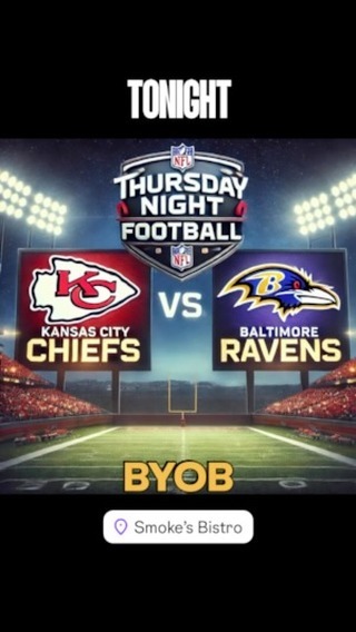 Check Out The NFL Season Opener Tonight At Smoke’s Bistro And Don’t Forget To BYOB Game Starts At 7:20pm Get Your Seat Early! #smokesbistro #restaurant #chicago #bistro #nfl #thursdaynight #thursdaynightfootball #byob #football #footballgames #footballseason