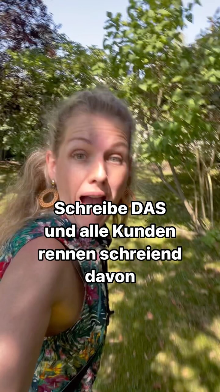 Hier ist die Zauberformel, wie du deine potenziellen Kunden direkt vergraulst:
Es ist eigentlich ganz simpel: Skippe einfach deine Positionierungsarbeit. Machs dir einfach und kommuniziere mit deinen Kunden frei nach Schnauze. Ohne zu wissen, wie sie wirklich ticken. Die Chance sie zu vergraulen ist eigentlich recht hoch. Bingo! 🙌🏻
🙅🏼♀️ Ironie aus
Nein mal im Ernst! Wenn du dich nicht mit deinen Kunden und deren Persönlichkeitstypen - mit seinen Vorlieben und Abneigungen auseinandersetzt, dann wirst du früher oder später in einige Kommunikations Fettnäpfchen treten, die dich im Zweifel den Kunden kosten. 💸
Das ganze lässt sich wirklich total easy umgehen.
Ich zeig dir gleich, über was du stattdessen schreiben solltest. Speicher dir den Beitrag am besten ab!
Du überlässt nichts mehr dem Zufall und arbeitest mit Verkaufspsychologie:
➡️ Du analysierst deine Kunden & lernst auf was sie besser reagieren & was du lieber sein lassen solltest
➡️ Du freust dich wie ein Schnitzel, weil du unfassbar viele Aha-Momente hast.
➡️ Deine Kommunikation kommt dir auf einmal spielend leicht vor und anhand der Reaktionen deiner Community merkst du, dass sie sich auf einmal viel mehr verstanden fühlen.
Wenn du schon immer mal erfahren wolltest, wie man effektiver kommuniziert, dann bist du hier auf meinem Profil genau richtig 👍
positionierung
onlinebusiness
selbstständigefrauen
erfolg
onlinegeldverdienen
selbstständig
selbstständigkeit
instagramwachstum
onlineverkaufen
coach