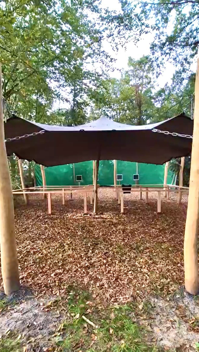 Boogschietbaan voor @yeswecanclinics #archery #klimpark #klimmen #klimbos #edelrid #bouwhetavontuur #highropes