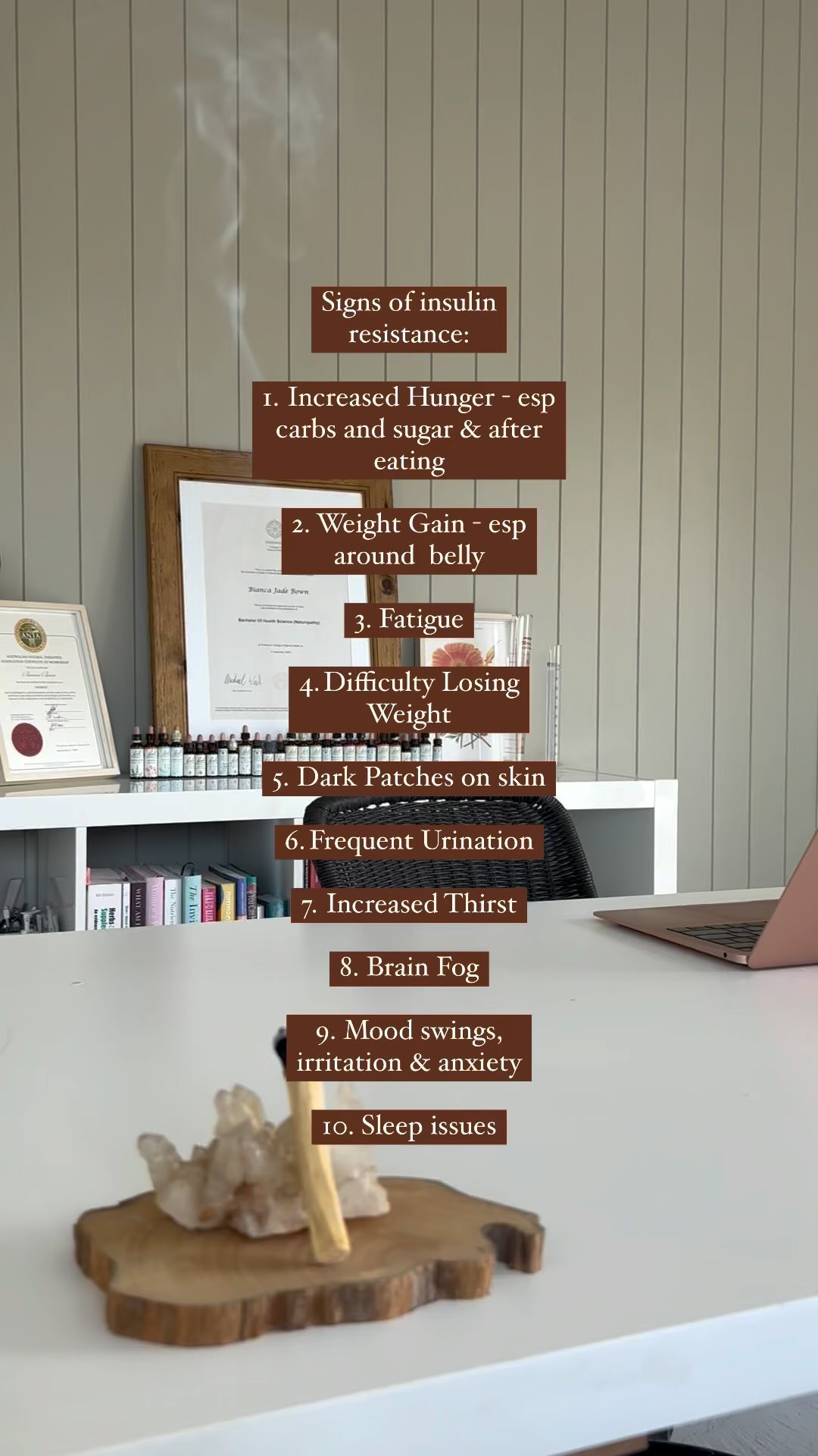 Imagine your cells as locked doors and insulin as the key—when things are working right, the key (insulin) opens the door, letting sugar in to give you energy. But with insulin resistance, those doors get jammed. Your body makes more insulin to try to force them open, but the sugar still can’t get in. This leaves you feeling tired, hungry, and craving carbs, even after eating.
This also leads to weight gain, especially around the belly, since high insulin levels signal your body to store fat. Other symptoms like dark patches of skin, feeling thirsty all the time, and frequent bathroom trips happen as your body tries to deal with too much sugar in the blood. Insulin resistance can also mess with your mood, focus, and sleep, making you feel foggy, anxious, or irritable. All of these signs are your body’s way of saying it’s having trouble managing sugar, and it’s important to pay attention before it leads to bigger issues.
This is why checking your fasting insulin levels is so important—it can reveal early signs of insulin resistance even when glucose looks fine.
Do you think you may be struggling with insulin resistance? 🍭🍬
#insulinresistance #bloodsugarbalance