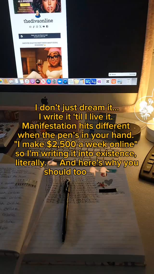 💰ROUGHLY $250 a day been my comfort zone for way too long. I’ve hit 10K months before but mostly around the holidays. That’s cute and all, but I’m done letting my wins be seasonal. It’s time for stability, consistency, and overflow on repeat. I’m writing ‘$2,500 a week’ on everything because I’m done settling for “just enough.” The world changed, and so did I. I’m moving different now.
👉🏽 If you scroll back through one of my profiles over the years, you’ll see where I started. Somewhere in there, there’s a post where I was manifesting just an extra $500 a month. I wrote it down. I spoke it. And guess what? I hit it. Then I aimed higher. And higher. And I’ll keep going.
And you need to be too, baddiez. 🖊️✨
👉🏽 If you’re tired of feeling like you’re starting over every few months… tired of waiting for a holiday, a sale, or a lucky break to feel secure… it’s time to shift your mindset. You gotta claim your next level like it’s already yours. Overflow is the goal not survival mode, not "barely getting by."
Start writing your number down every single day. Manifest it. Act like it’s done. Because playing small don’t pay big bills, boo. And we all deserve consistent coins, consistent peace, and that “I’m good for life” kinda energy.
👑 Let’s normalize stability. Let’s normalize overflow. Let’s normalize women like us getting exactly what we want on our terms. PeriodT.
💌 Tag me in your goals so I can cheer you on, hype you up, and we can manifest this bag together. Let’s GO! 💸
.
Follow @thedivaonline for more #wfhjobs and #sidehustles 💋
.
.
#thedivaonline #blogger #1000visionaries
#digitalproducts #dfydigitalproducts
#howtoworkfromhome
#digitalmarketing #digitalproducts #easywaystomakemoney
#howtostartanonlinebusiness #howtostartanonlinehustle #howtomakemoneyonline #digitalnomad
#2025sidehustles #wifimoney
#womensupportingwomen #womeninbusiness #girlpower #entrepreneurlife #girlboss
#ManifestWithMe #PivotSeason #WriteItTillIt’sReal #ConsistentCoins #OverflowOnly #BaddieBudgetUpgrade