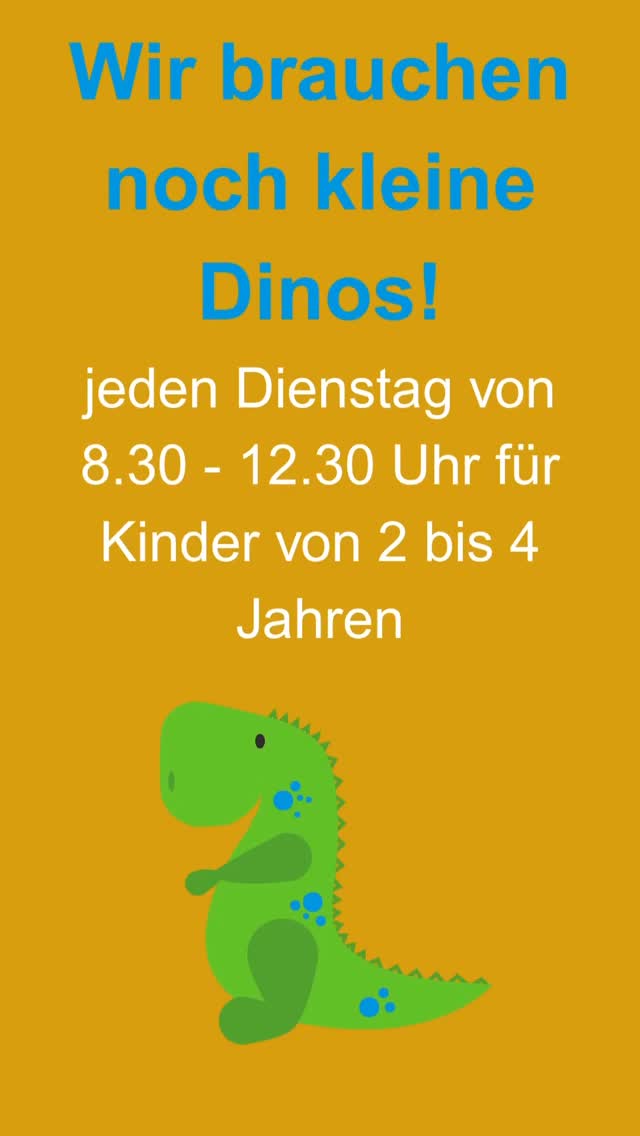 Wir haben noch freie Plätze in unserer Dino Gruppe ab kommenden August!
Meldet euch gerne noch an 🥳🥳🥳