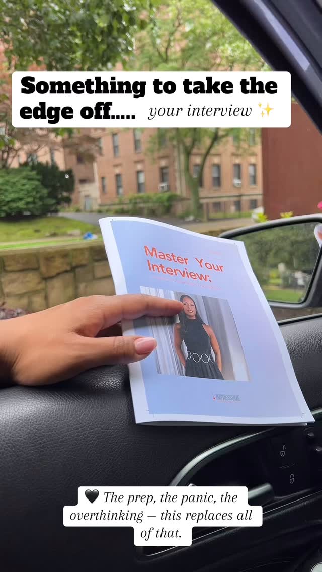 You’ve updated your resume.
You’ve refreshed your LinkedIn.
But interviews still feel like the wild west.
✨ This is your calm. Your confidence. Your clarity.
The Impressume Interview Coaching Guide is your prep game redefined.
🎯 Real questions. Strategic answers.
🛑 Red flags to avoid.
🧠 What to say. What not to say.
✅ Digital download. Instant access.
📥 Link in bio or visit www.impressume.org
Take the edge off your next interview — show up ready to secure the offer.