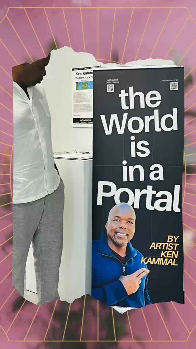 🌍✨ THE WORLD IS IN A PORTAL ✨🌍
Gratitude overflowing after an unforgettable experience at The Library District Las Vegas-Clark County, Spring Valley Gallery — thank you to Darren Johnson and his incredible team for their vision, professionalism, and commitment to the arts.
This exhibition, The World is in a Portal, is a reflection of change, transformation, and the unseen threads that connect us all. To have it come to life in a space that serves the heart of the Las Vegas community is a true honor.
To my family, friends, and every supporter who showed up with energy, love, and curiosity — thank you. Your presence turned this event into something truly sacred.
Here’s to art as a portal, to connection, to evolution — and to the communities that make it all matter. 💫🌀 @LVCCLD #springvalleylibrary #kenkammalart