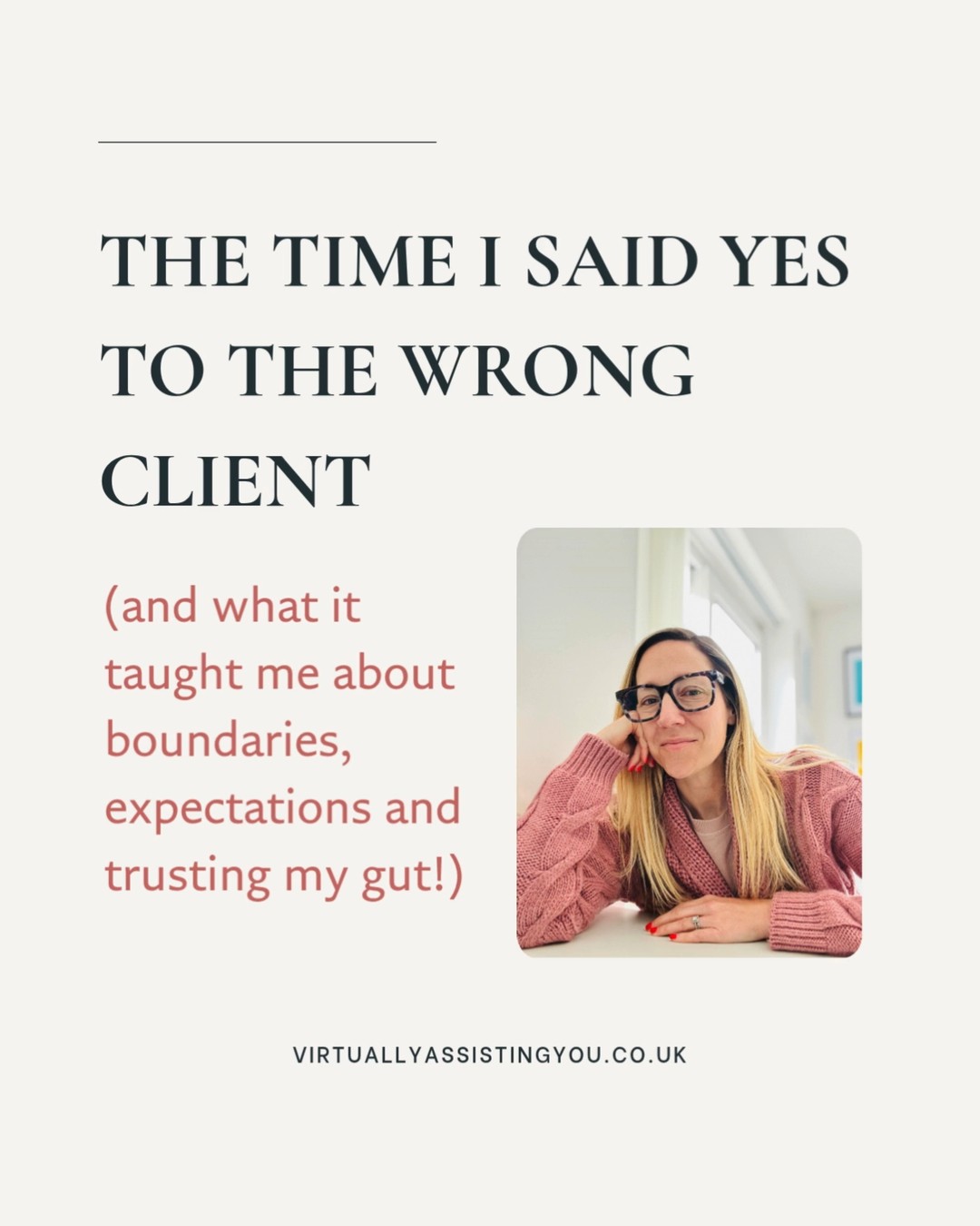 A hard lesson…but a necessary one!
The client came via a referral, someone who seemed great on paper…BUT very quickly, things felt off!
They had a labour intensive process that was already unrealistic in terms of time. Yet they expected me to somehow do it faster, because I was the ‘expert.’
➡️They didn’t want systems
➡️They didn’t want to change the way they worked
➡️They just wanted me to rush through it… even if that meant making mistakes
I pride myself on quality, accuracy and attention to detail, not cutting corners! I knew I couldn’t deliver the level of work I was proud of under those conditions.
So I politely ended the working relationship.
It was scary at the time, I won’t lie, but it was 100% the right decision.
Here’s what I took away from the experience:
💫 Not every referral is the right fit
💫 Clear expectations and boundaries are EVERYTHING
💫 Just because you can do something, doesn’t mean you should
💫 Walking away isn’t failure, it’s self respect
Saying no to that client made space for the dream clients I love to work with - organised, respectful and genuinely ready to grow (with support…not stress)
If you’re a business owner feeling overwhelmed by trying to do it all yourself, I promise you this: working with the right support can feel like a breath of fresh air, not another headache!
Have you ever said yes to the wrong person in business? What did it teach you?
I’d love to hear your story 🩷
#BusinessBoundaries #VirtualAssistant #WorkingWithIntegrity #LessonsInBusiness