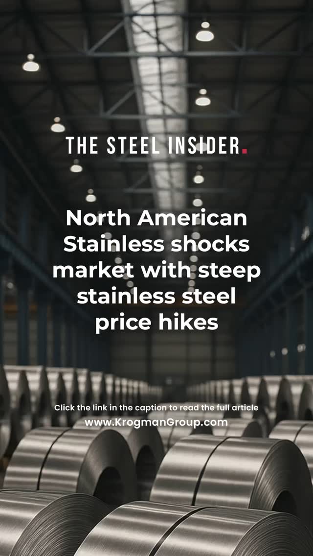 What's new in The Steel Insider?
North American Stainless (NAS) shocks market with steep stainless steel price hikes
The U.S.'s largest stainless steel producer, North American Stainless (NAS), has announced an unprecedented price increase on a wide range of products, effective July 1, 2025.
Read more at www.KrogmanGroup.com
Follow us for more news on the steel industry!
#TheSteelInsider #IndustryUpdates #StainlessSteel #NAS #NorthAmericanStainless